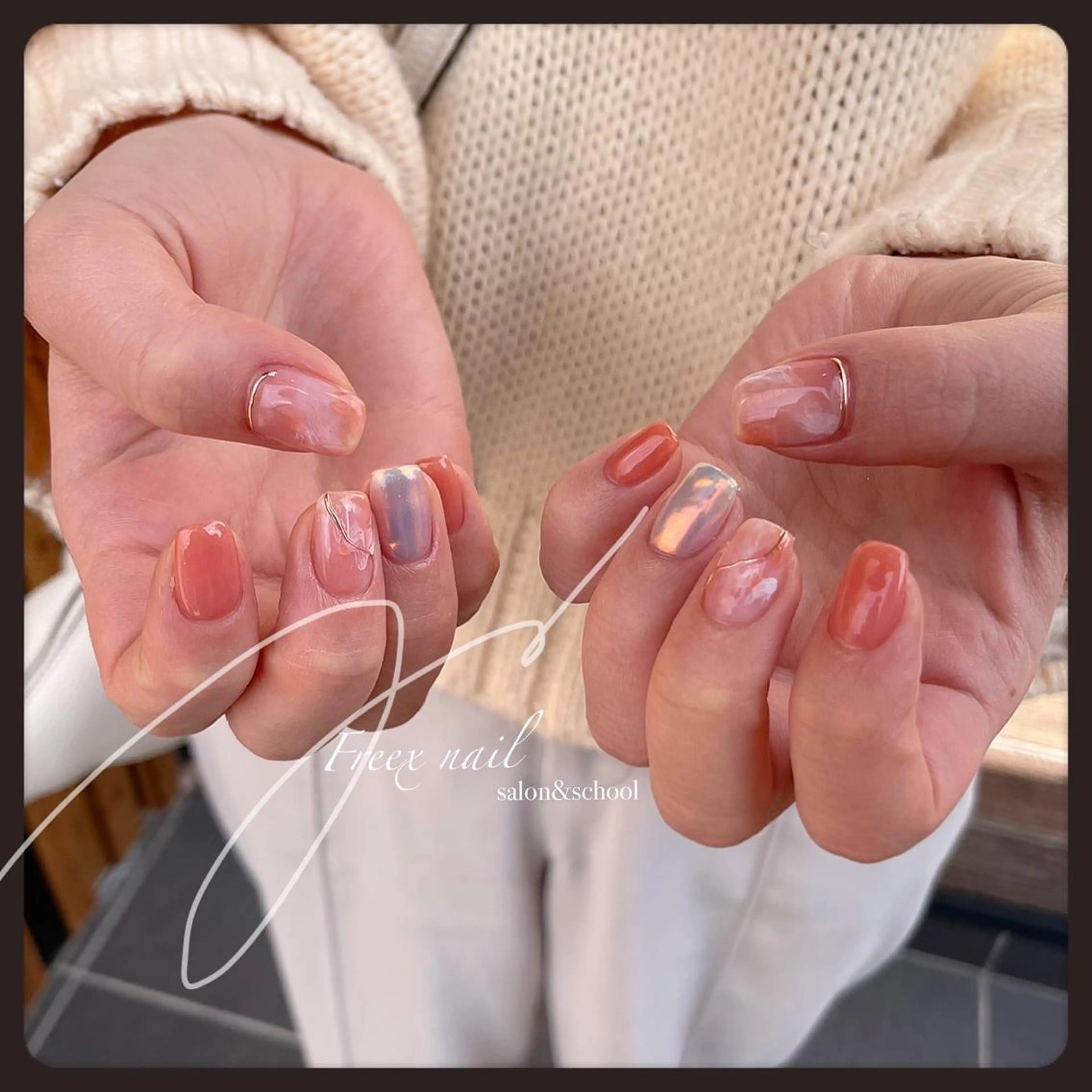 ネイル 大理石ネイル(マーブル) ハンドネイル ハンドケア Freex nail所属・freex nail /ニュアンス/個性派のネイルデザイン