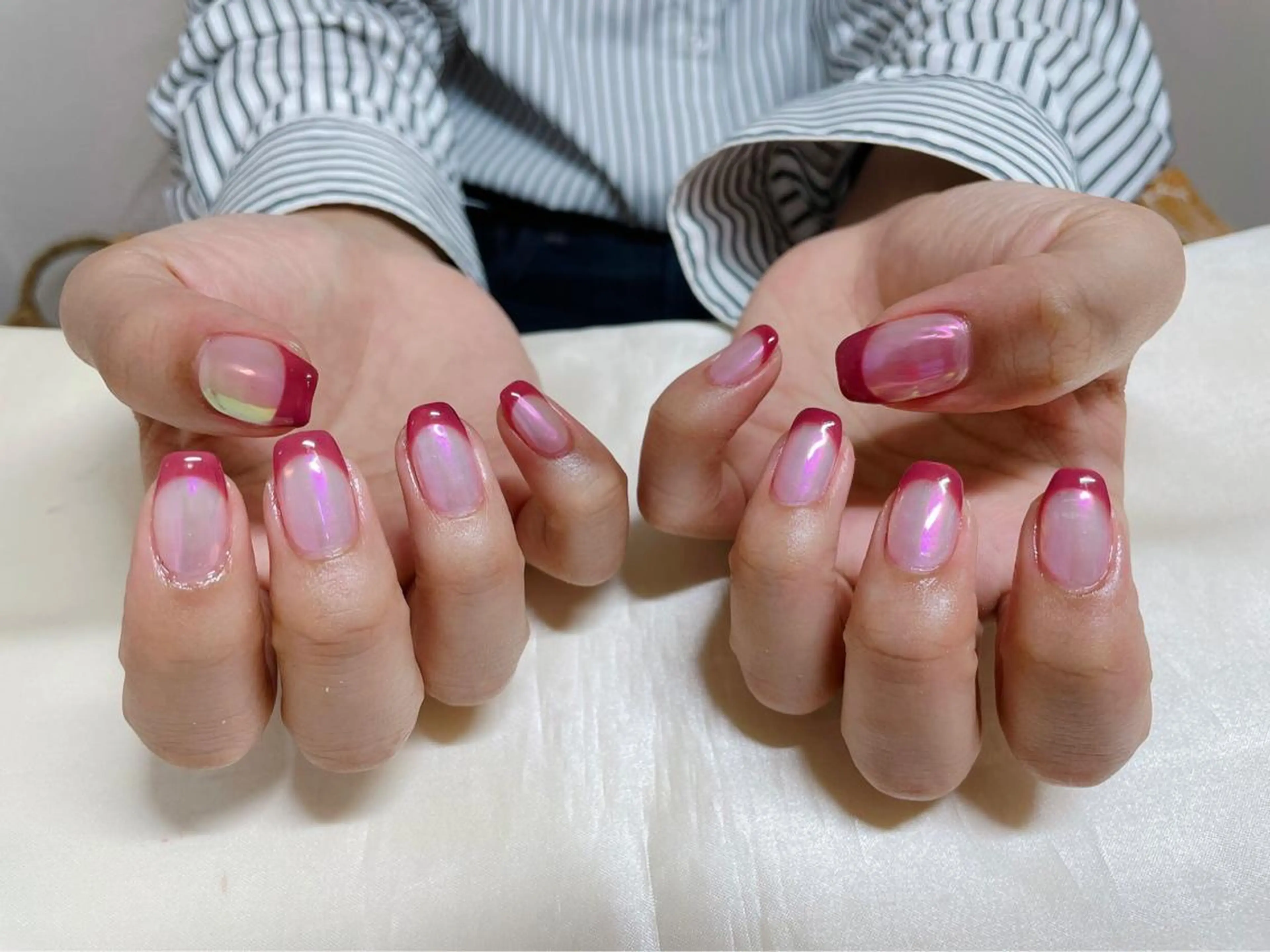 ネイル オーロラネイル キラキラネイル ハンドネイル kiki nail 二子玉川のネイルデザイン