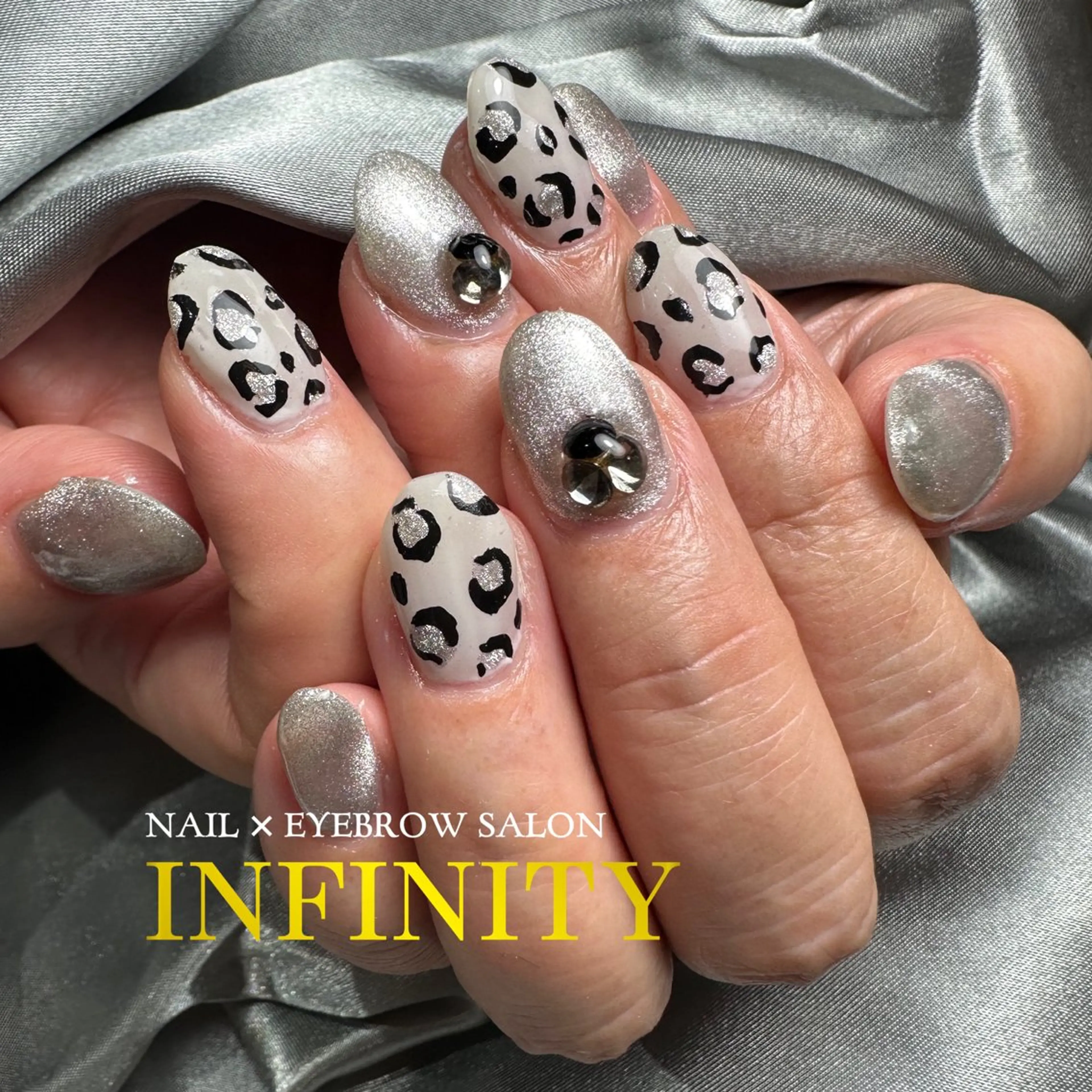 ネイル アニマル柄 冬ネイル ハンドネイル INFINITY所属・INFINITY nailのネイルデザイン