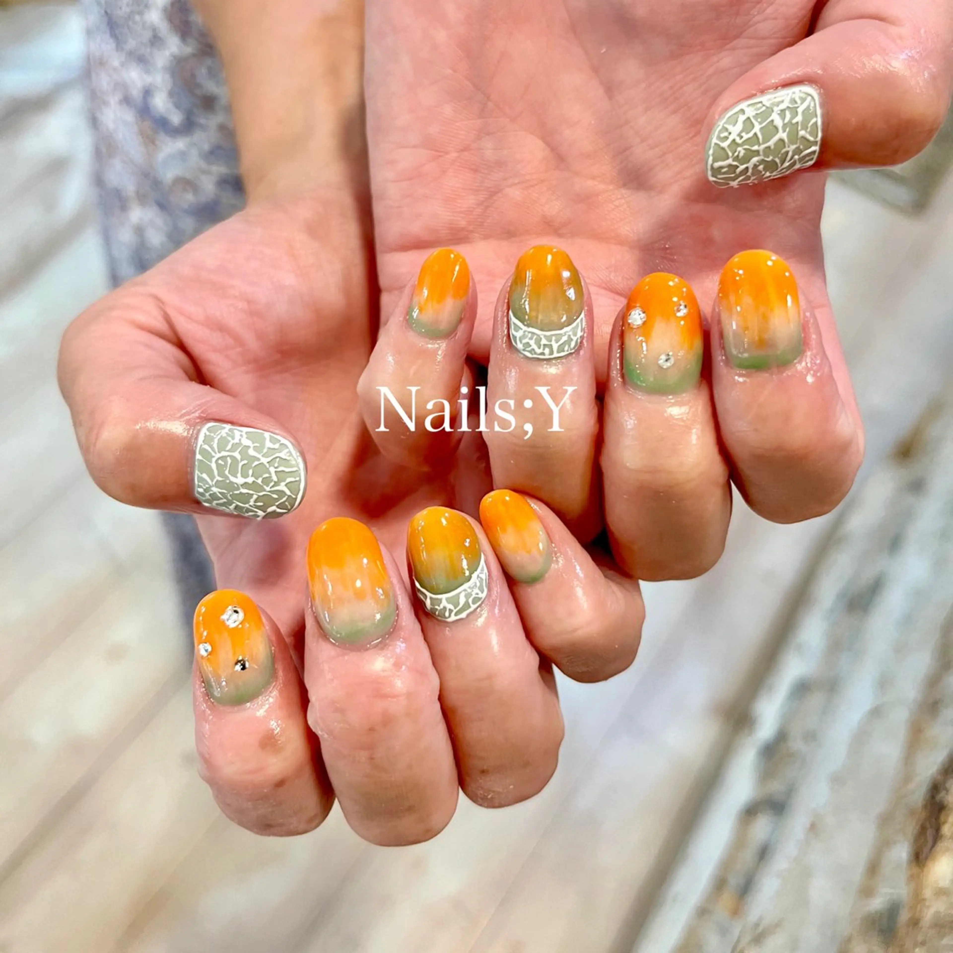 ネイル ストーンネイル ハンドネイル yo koのネイルデザイン