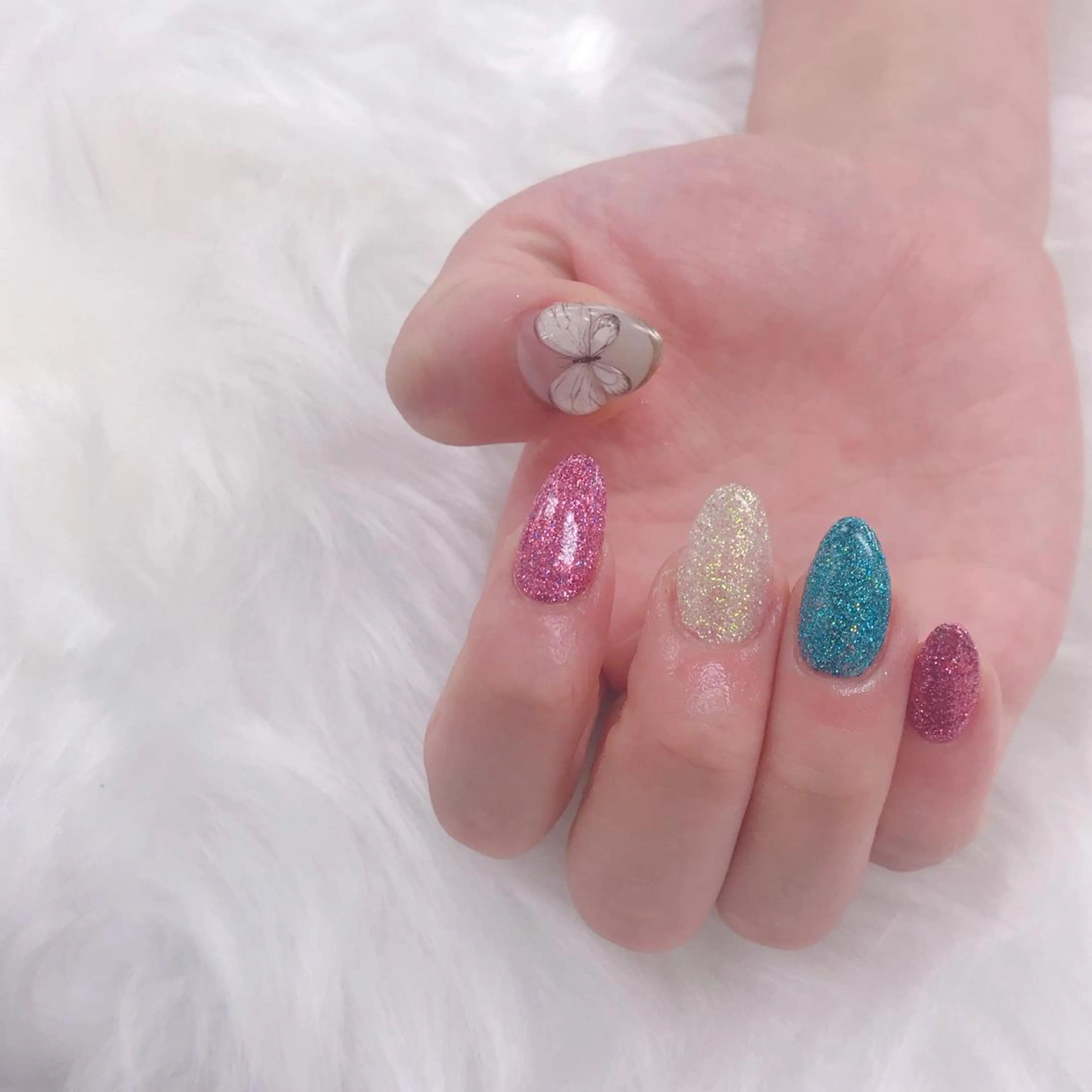 ネイル ラメ(グリッター) ネイリスト あこのネイルデザイン