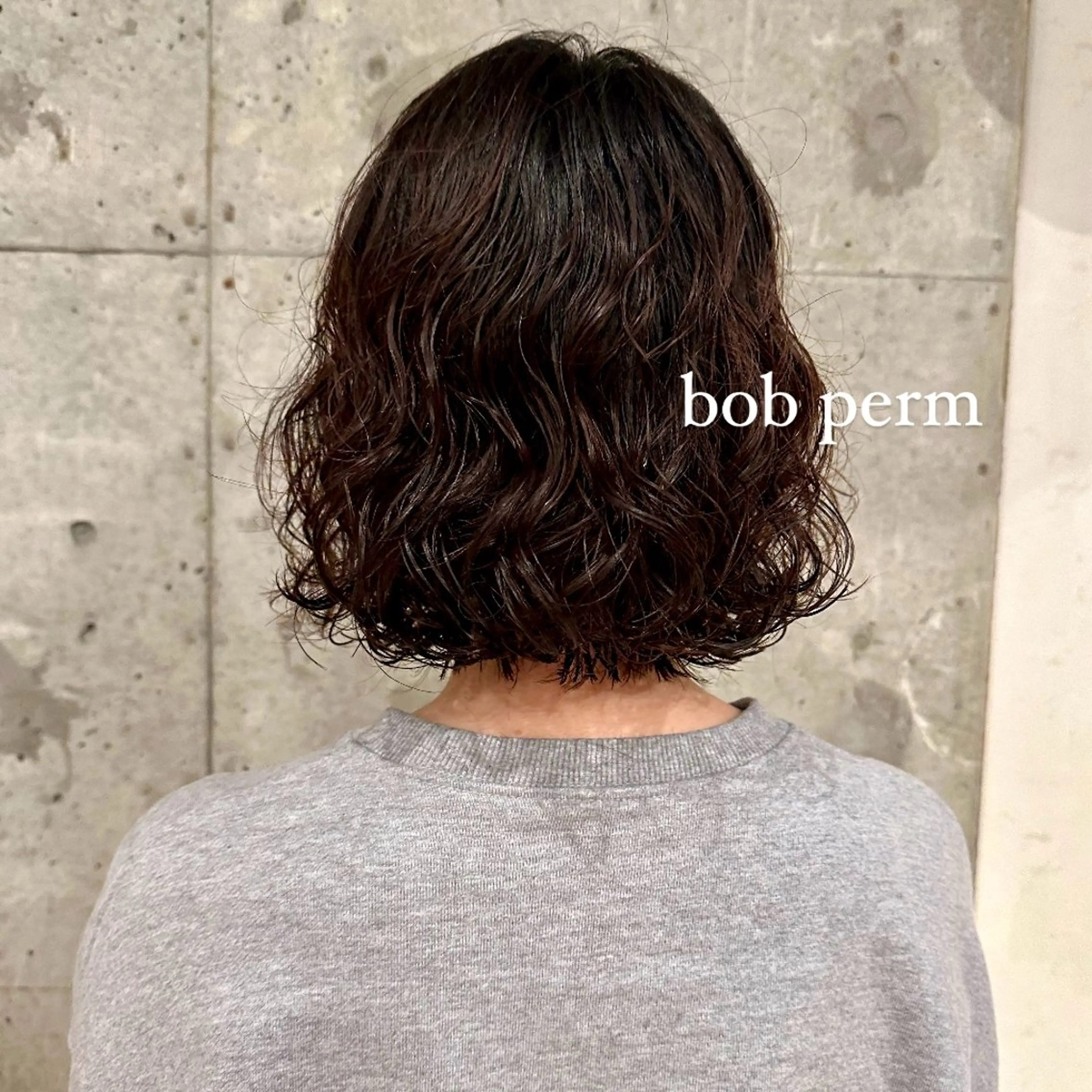 ショート パーマ ボブ デジタルパーマ ボブ/レイヤー/ニュ アンスパーマ/小夏のヘアスタイル