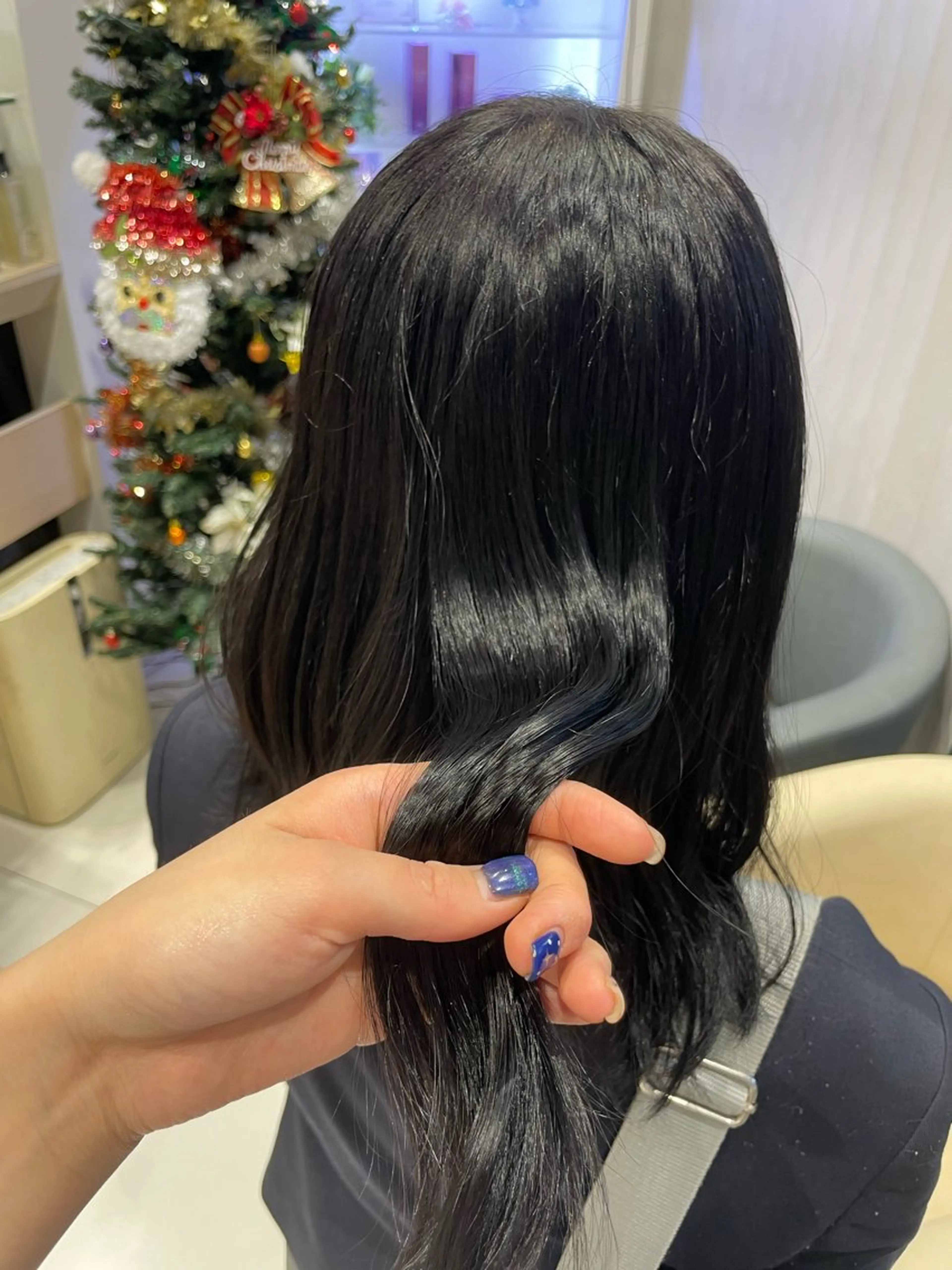 セミロング カラー トリートメント カット ヘアカラー トリートメント クロスパーマ/うる艶 カラー/Kurumiのヘアスタイル