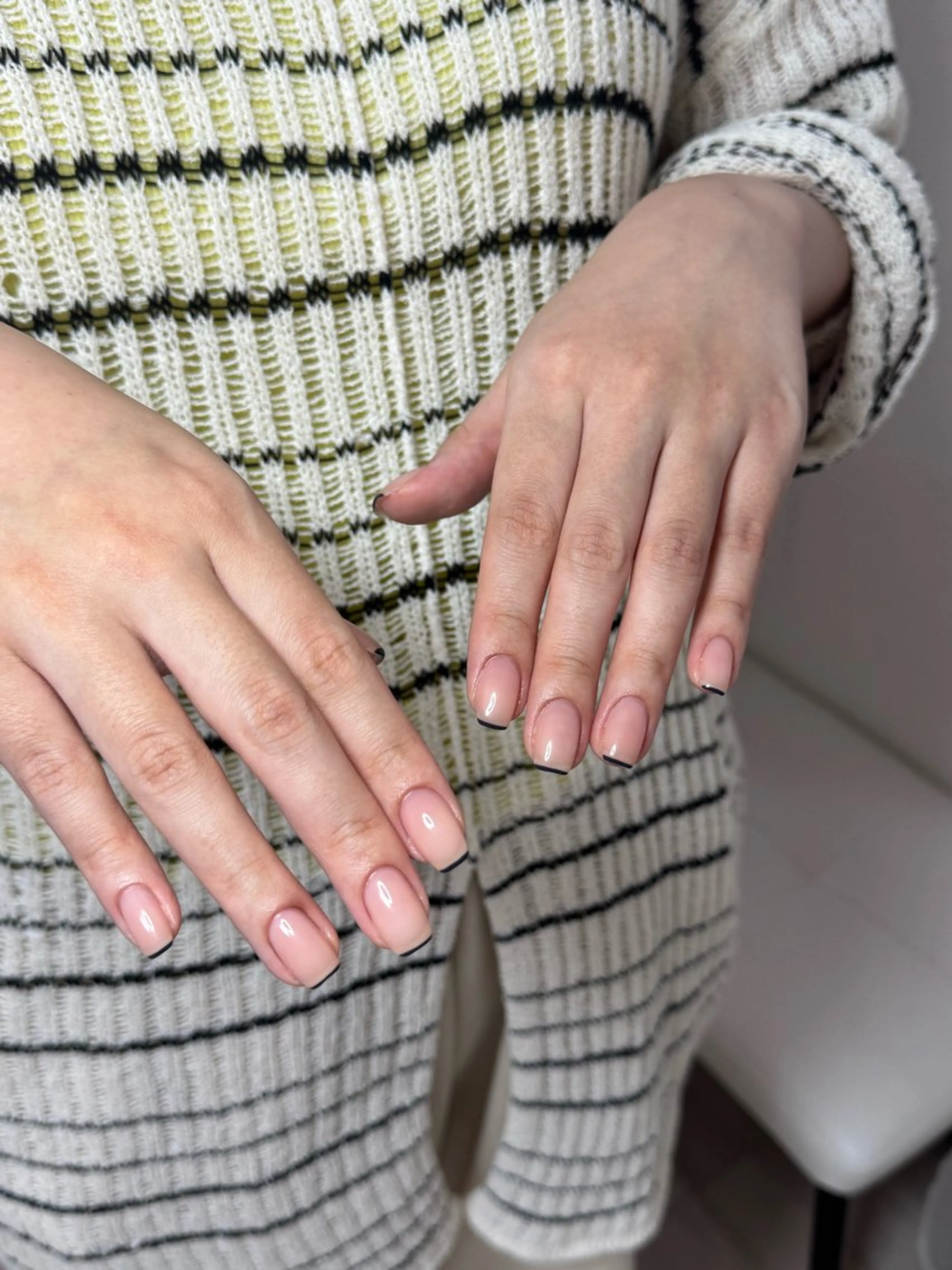 ネイル アートネイル オーロラネイル チークネイル フレンチネイル ガラスフレンチ ハンドネイル 🎀🎀YooLi Nail Salonのネイルデザイン