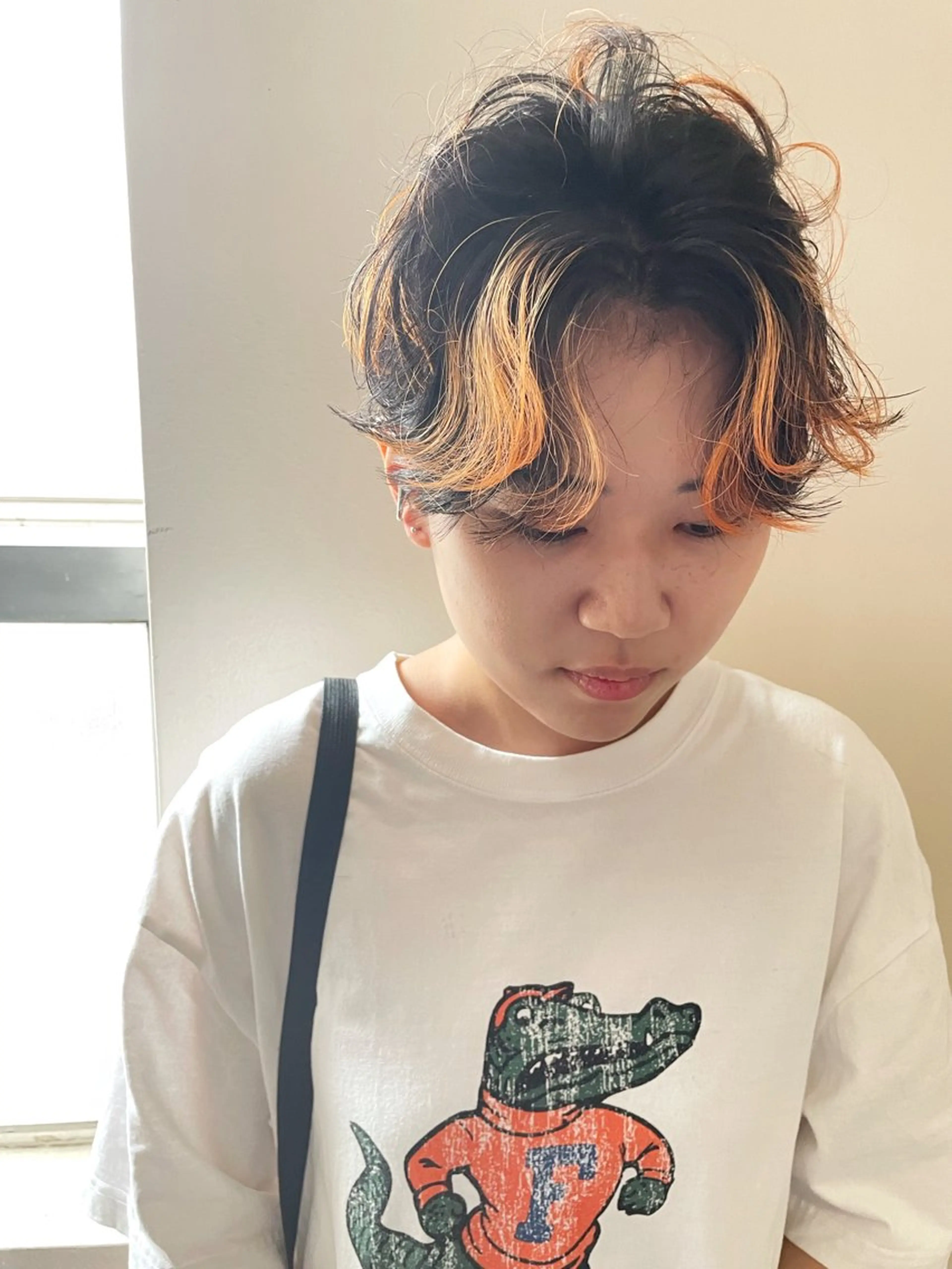 ショート カラー ヘアアレンジ 丸山渉/パーマ エフェクトブリーチのヘアスタイル