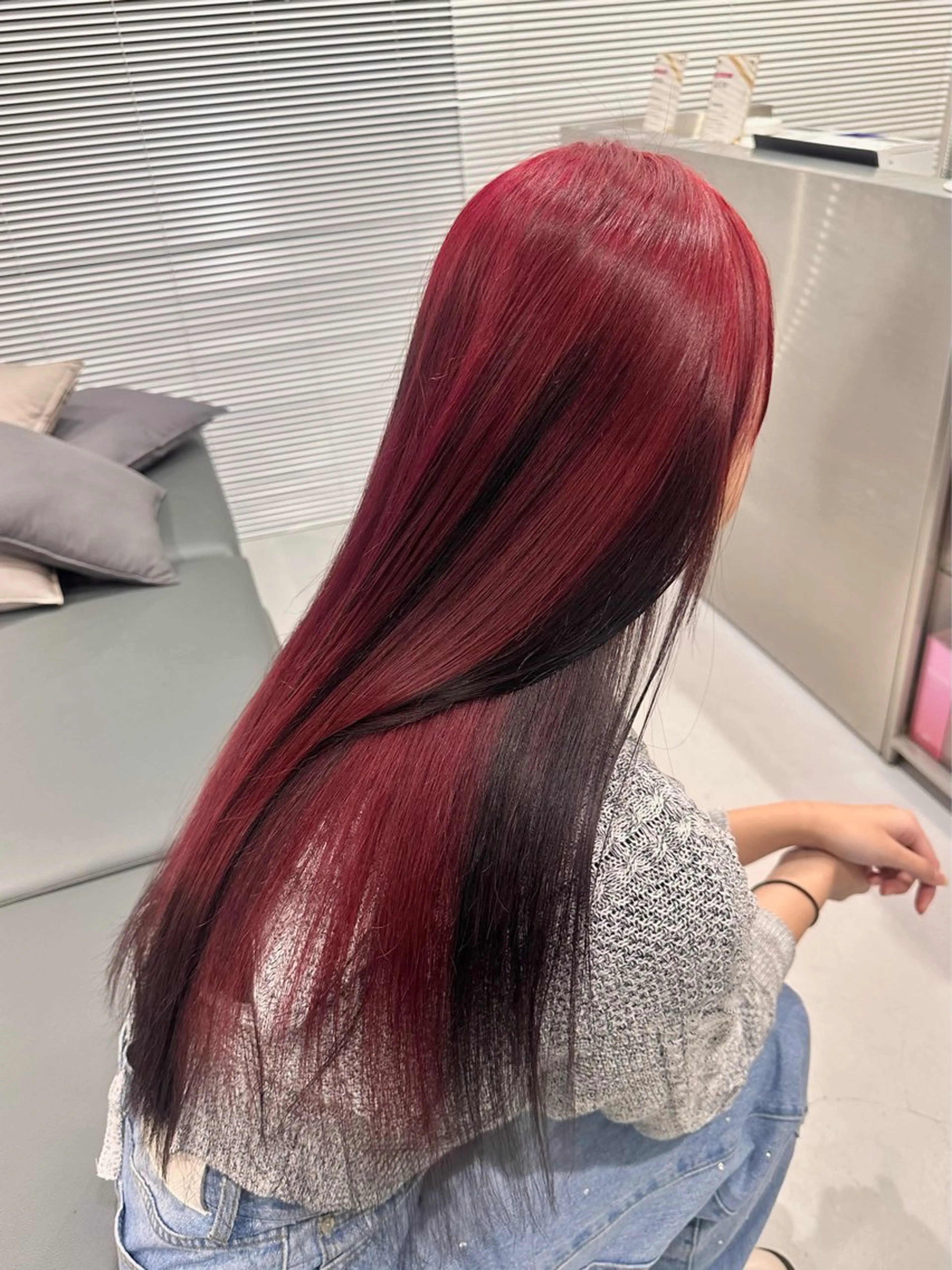 ロング カラー ピンクベージュ/新潟 万代/高橋桃葉🍑のヘアスタイル