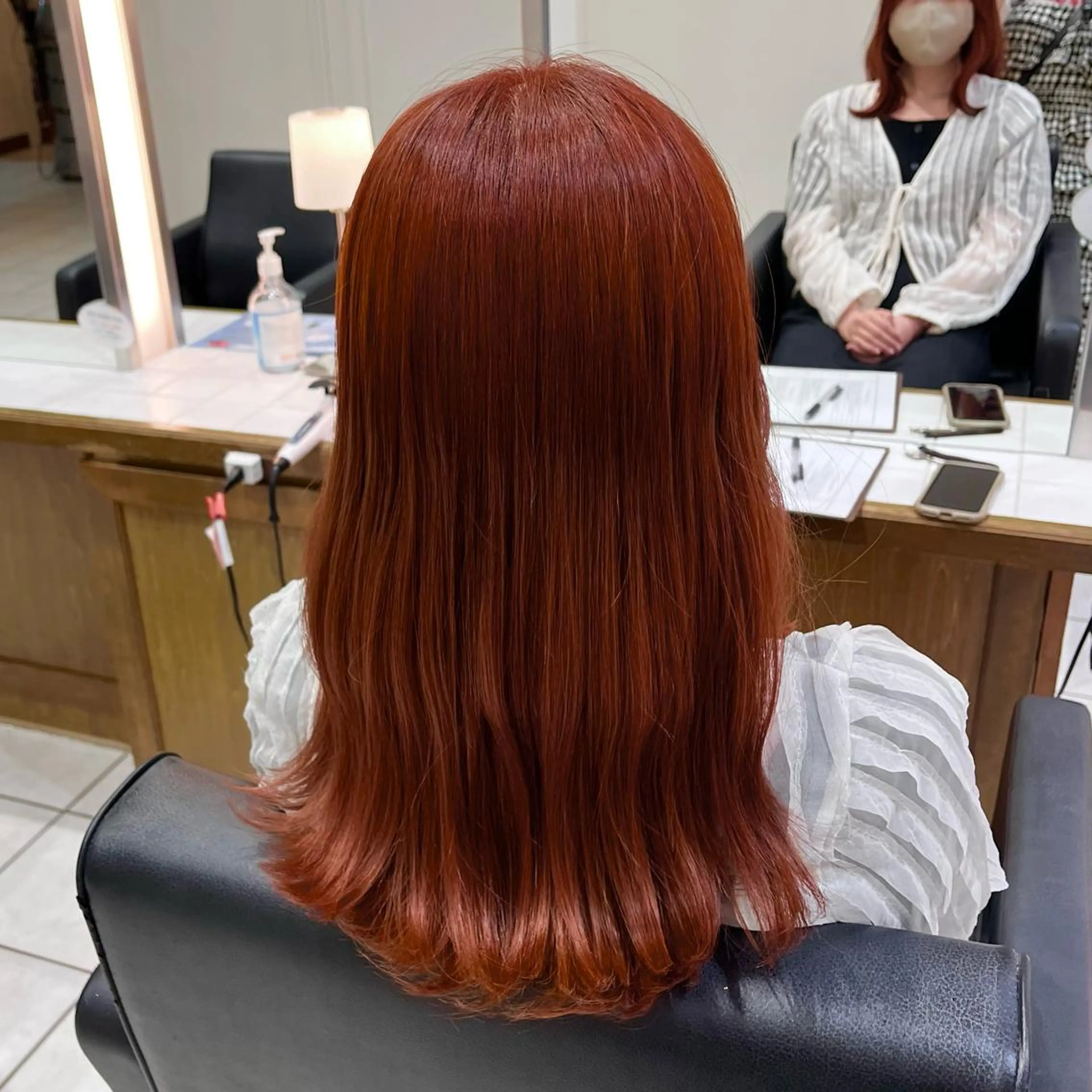 ミディアム カラー ダブルカラー オレンジ ヘアカラー アフェクション大曽根所属・💞暖色艶カラー/ ホウツキカナ🍒のヘアスタイル