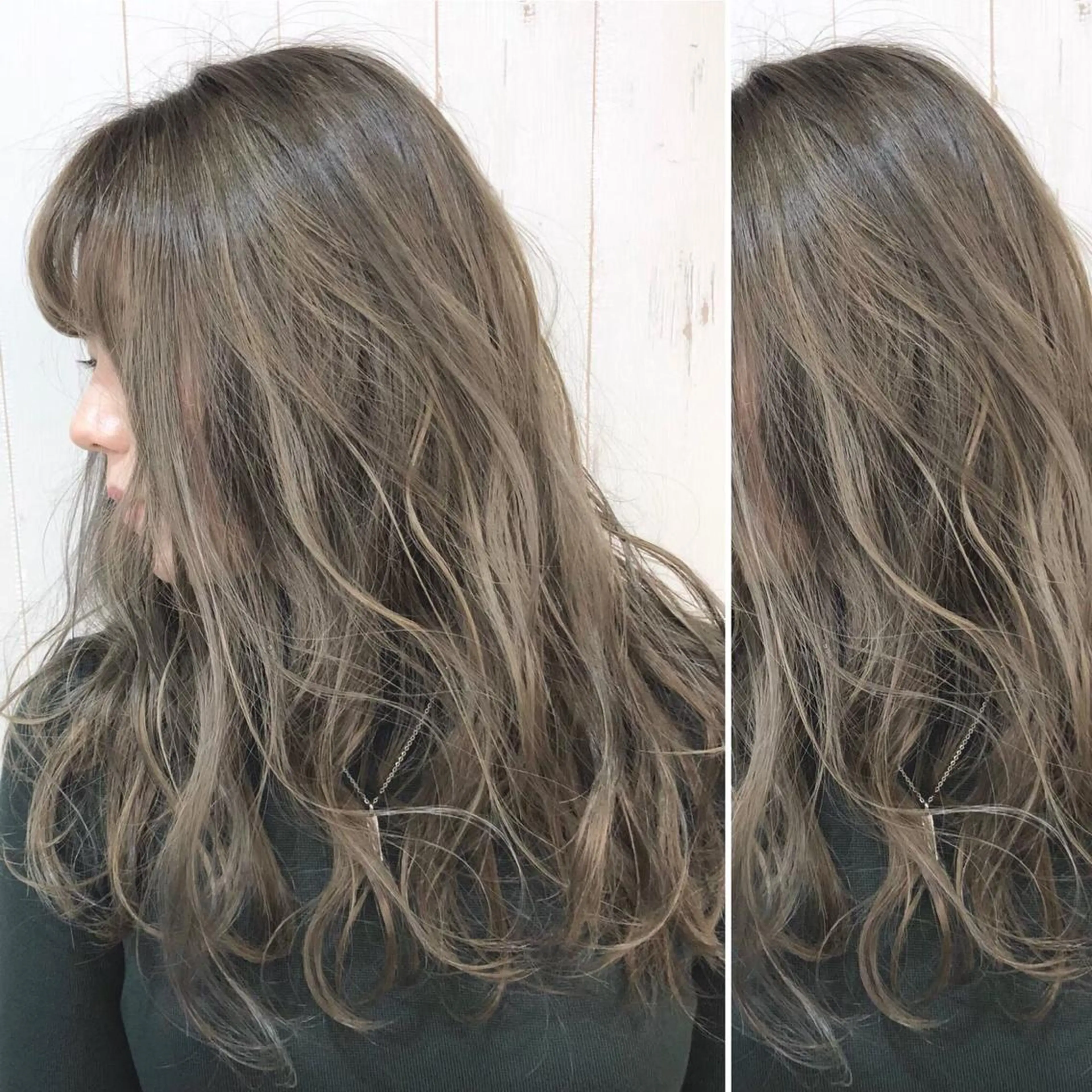 ミディアム カラー カット トリートメント JuNブリーチに 縮毛矯正するプロのヘアスタイル