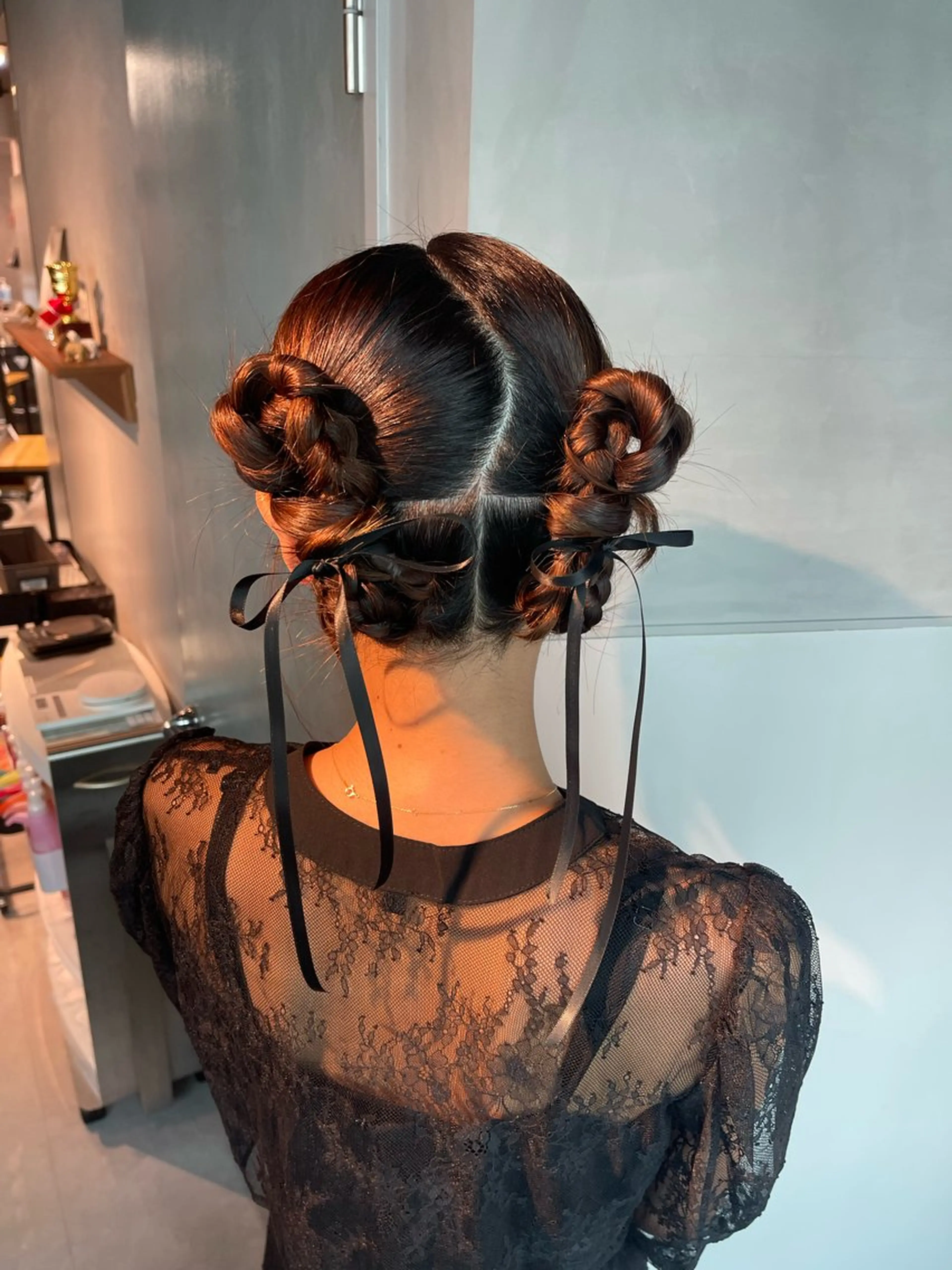 ヘアアレンジ ポニーテール 結婚式・ブライダル 卒業式のヘアスタイル ヘアセット charm《銀座》 ヘアセット/縮毛矯正のヘアスタイル