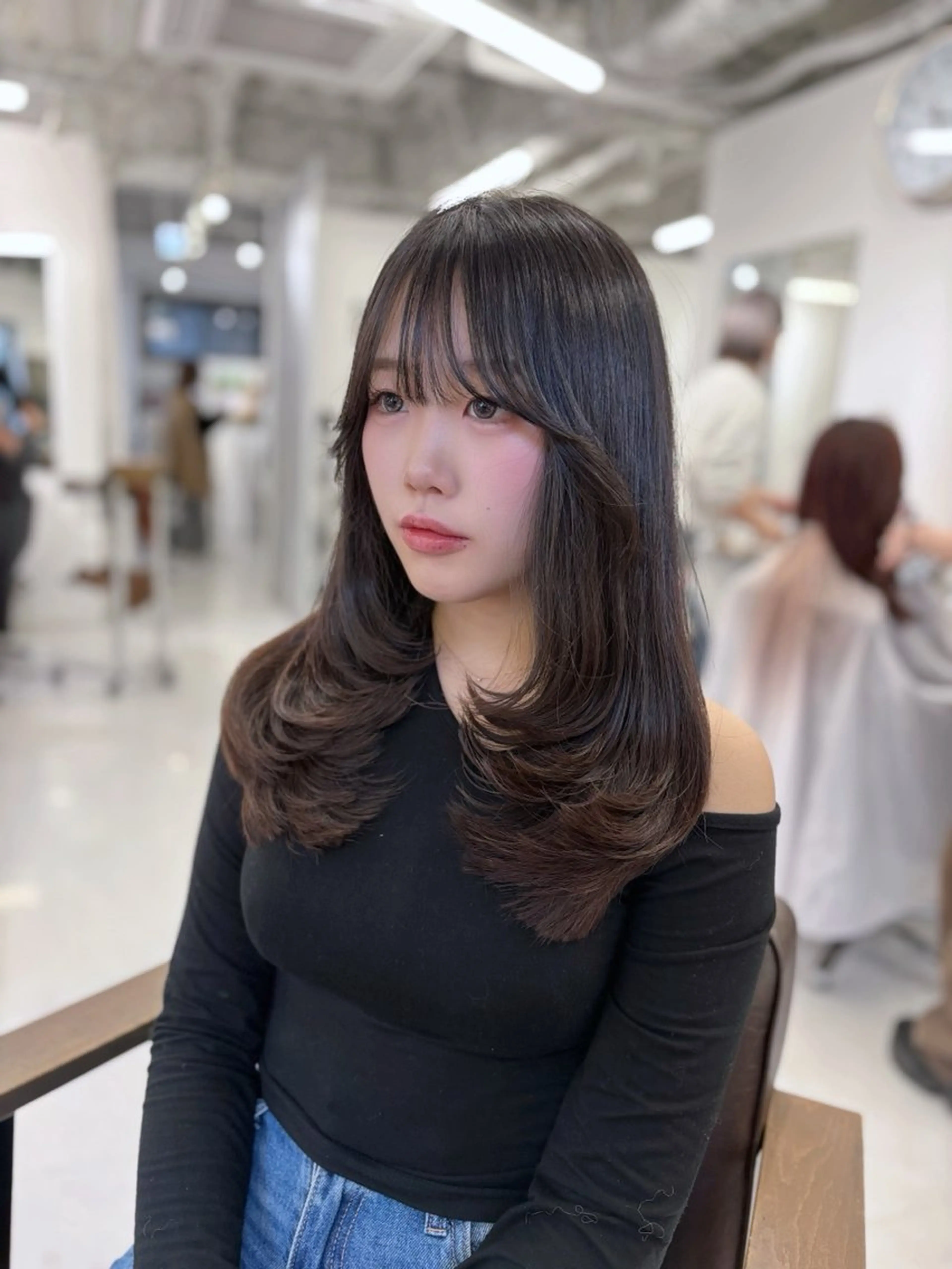 ミディアム カラー カット ヘアカラー 赤みなしカラー/梅田 /レイヤー/IORIのヘアスタイル