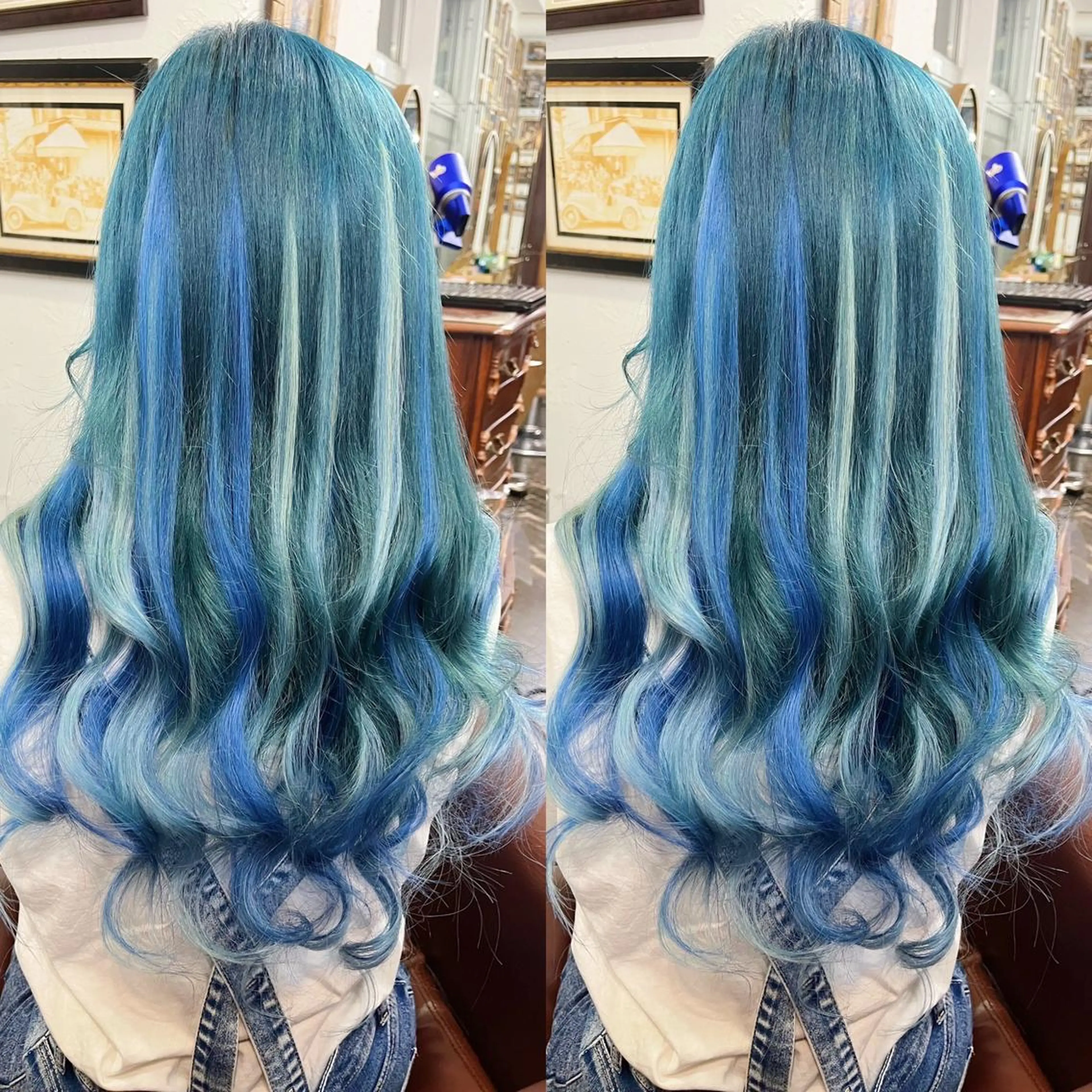 ロング カラー ヘアカラー エクステ モモカ/ハイトーン /バレイヤージュのヘアスタイル