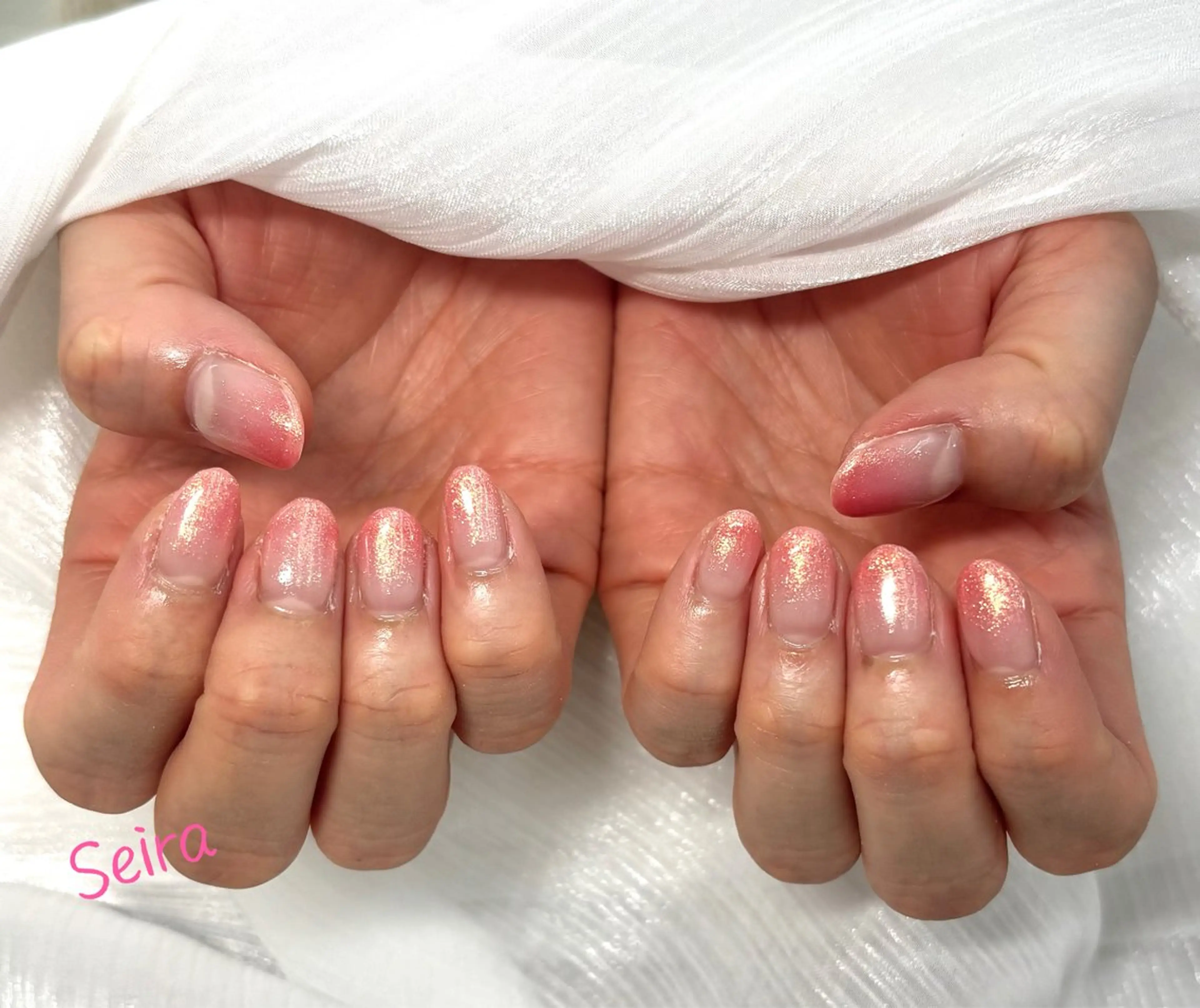 ネイル ラメ(グリッター) ラメグラデーション Seira ʕ•ᴥ•ʔのネイルデザイン
