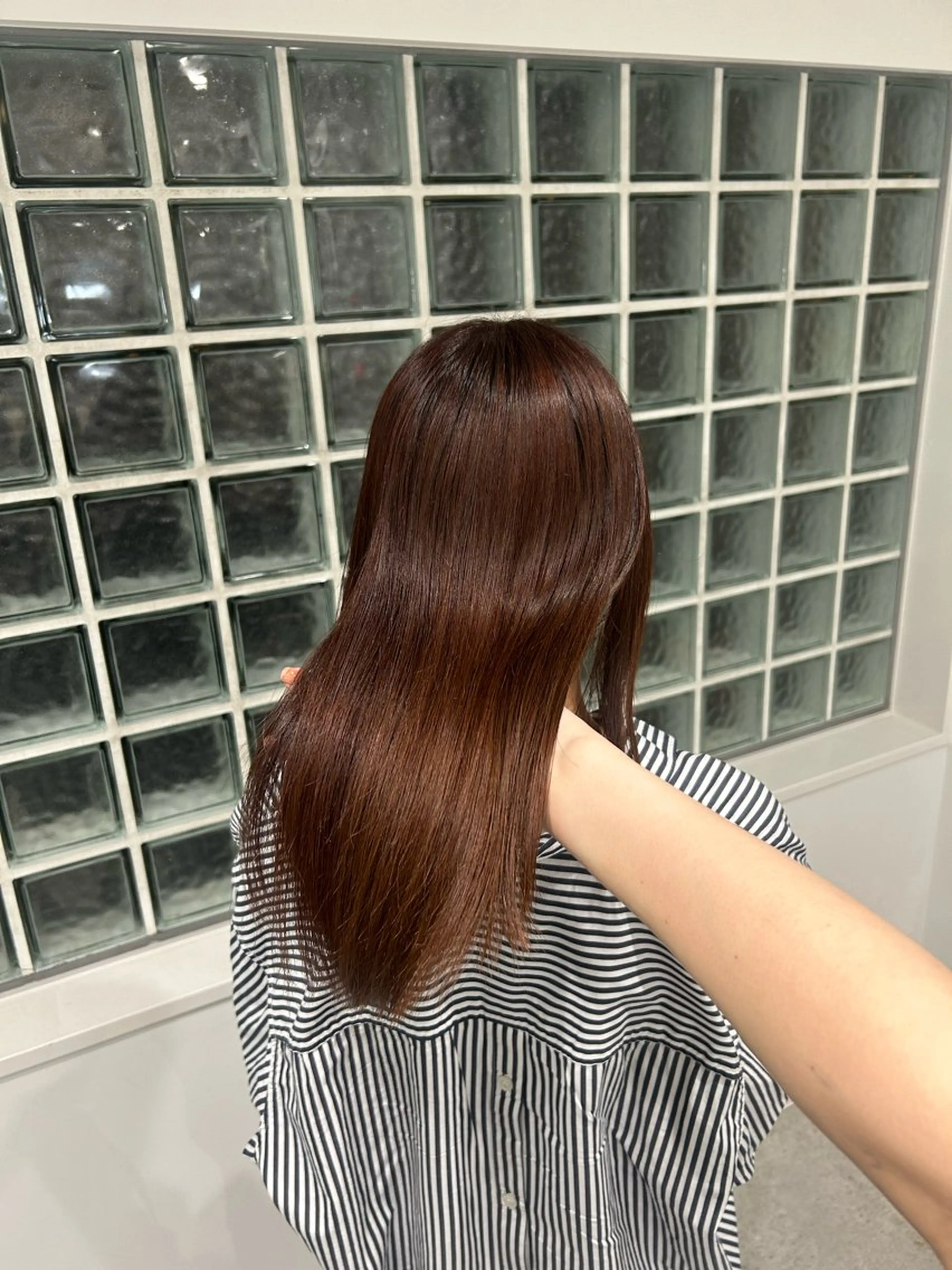 セミロング カラー 愛結 暖色カラー🎀🩰のヘアスタイル