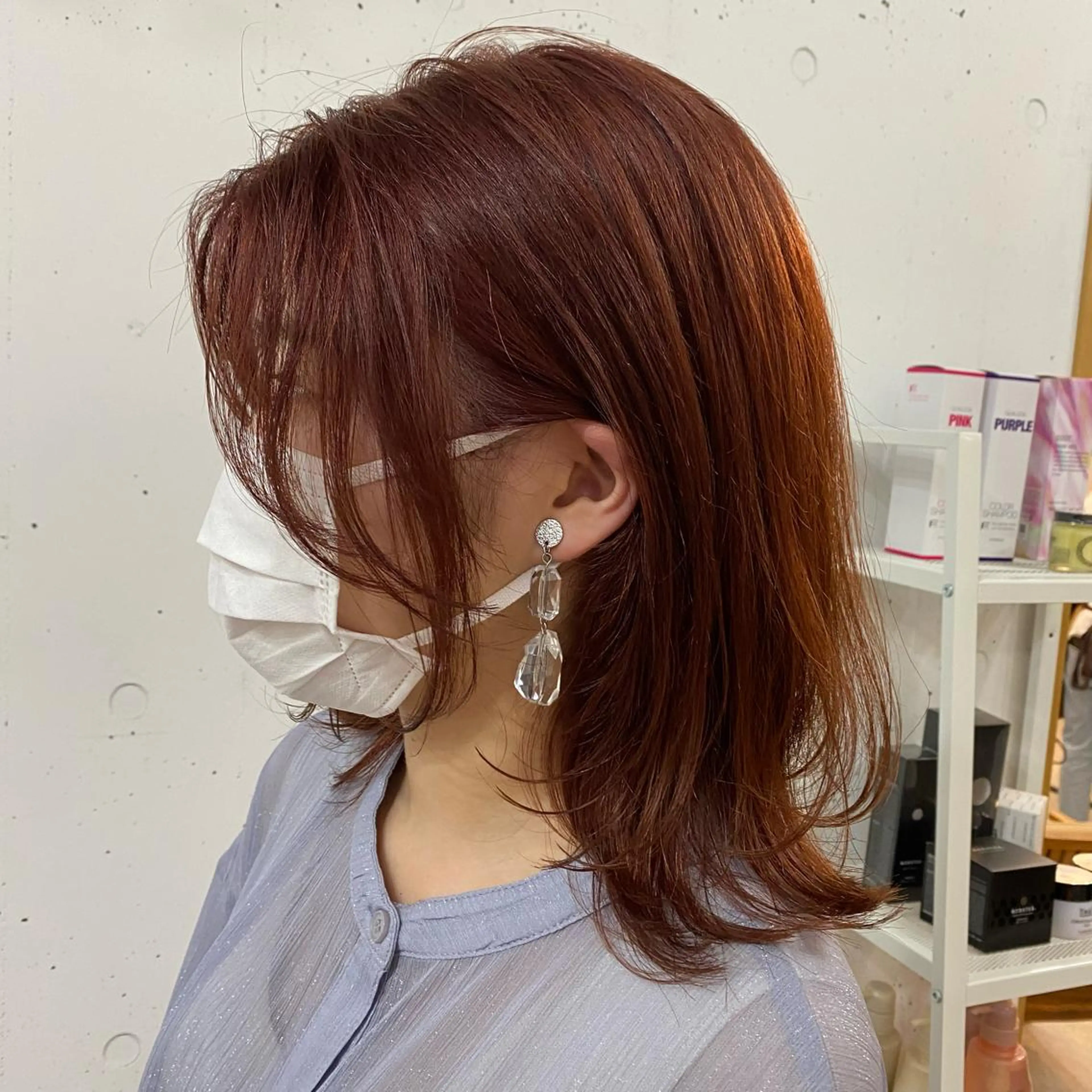 ミディアム カラー 🪭risa 暖色/レイヤー🪭のヘアスタイル