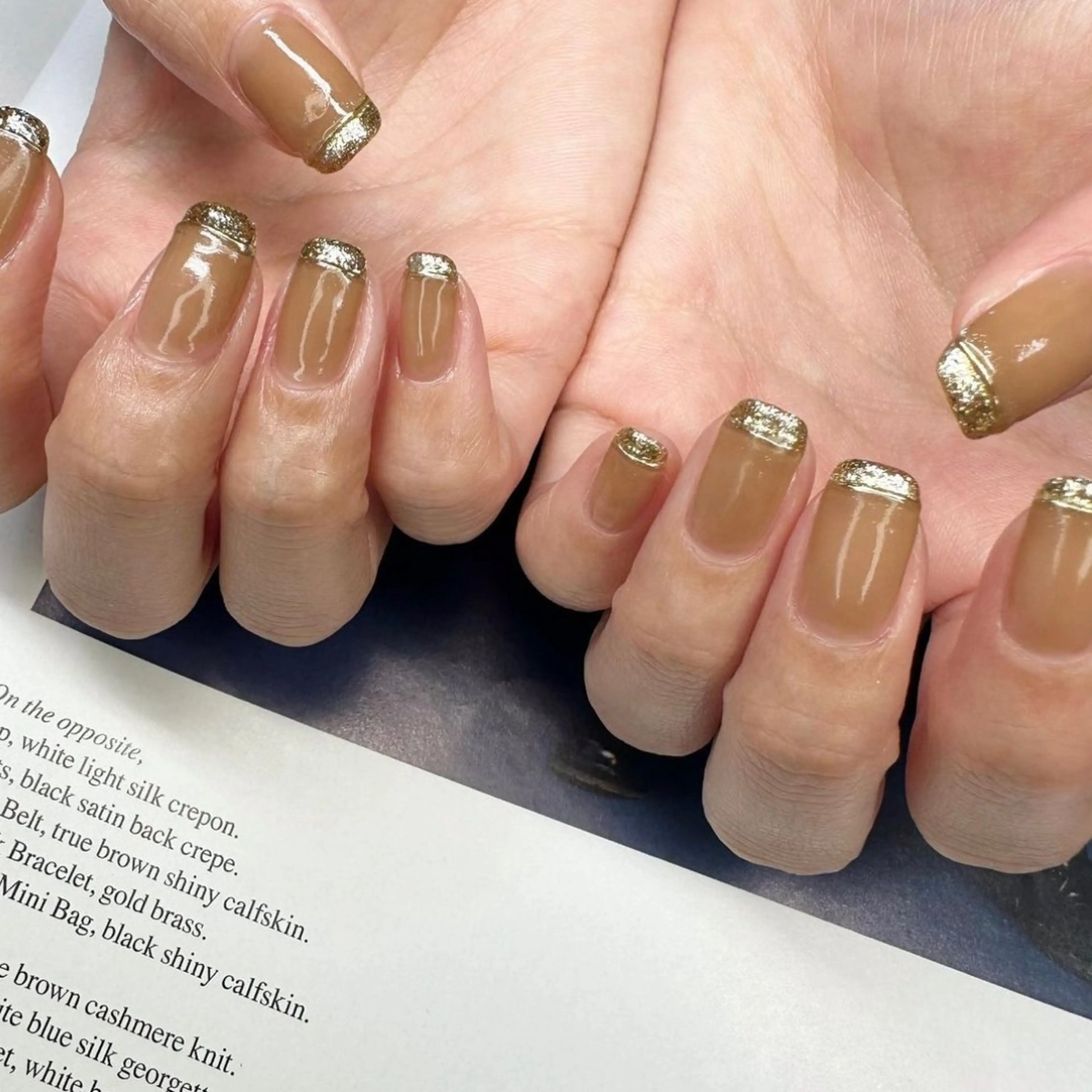 ネイル ブラウン クリアネイル 氷ネイル・うるうるネイル 韓国ネイル ニュアンスネイル 🪞KAPE NAIL 🪞のネイルデザイン