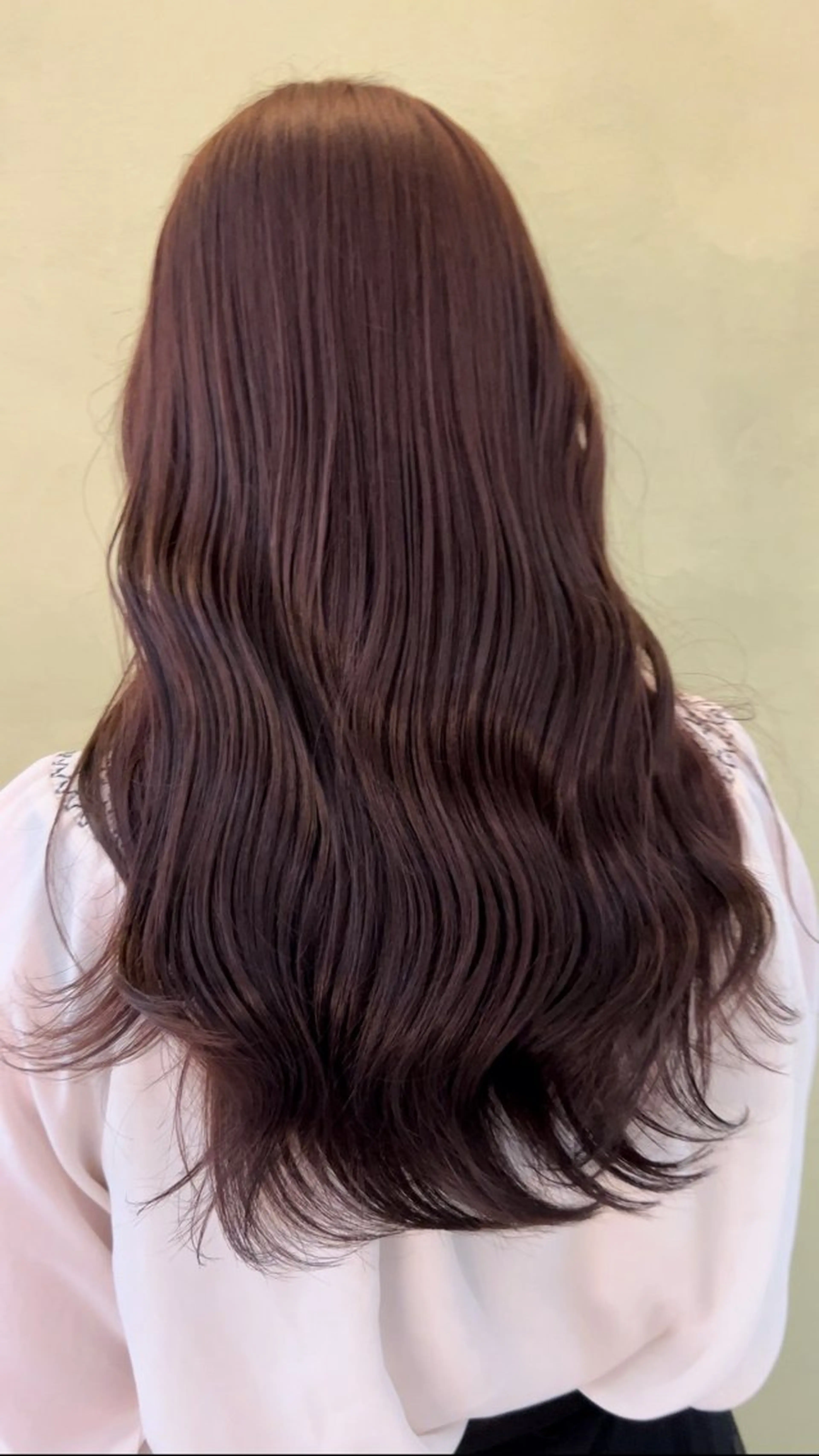 ロング カラー ベージュカラー オリーブベージュ ヘアカラー 艶カラー/エクステ/ 藤原リックのヘアスタイル