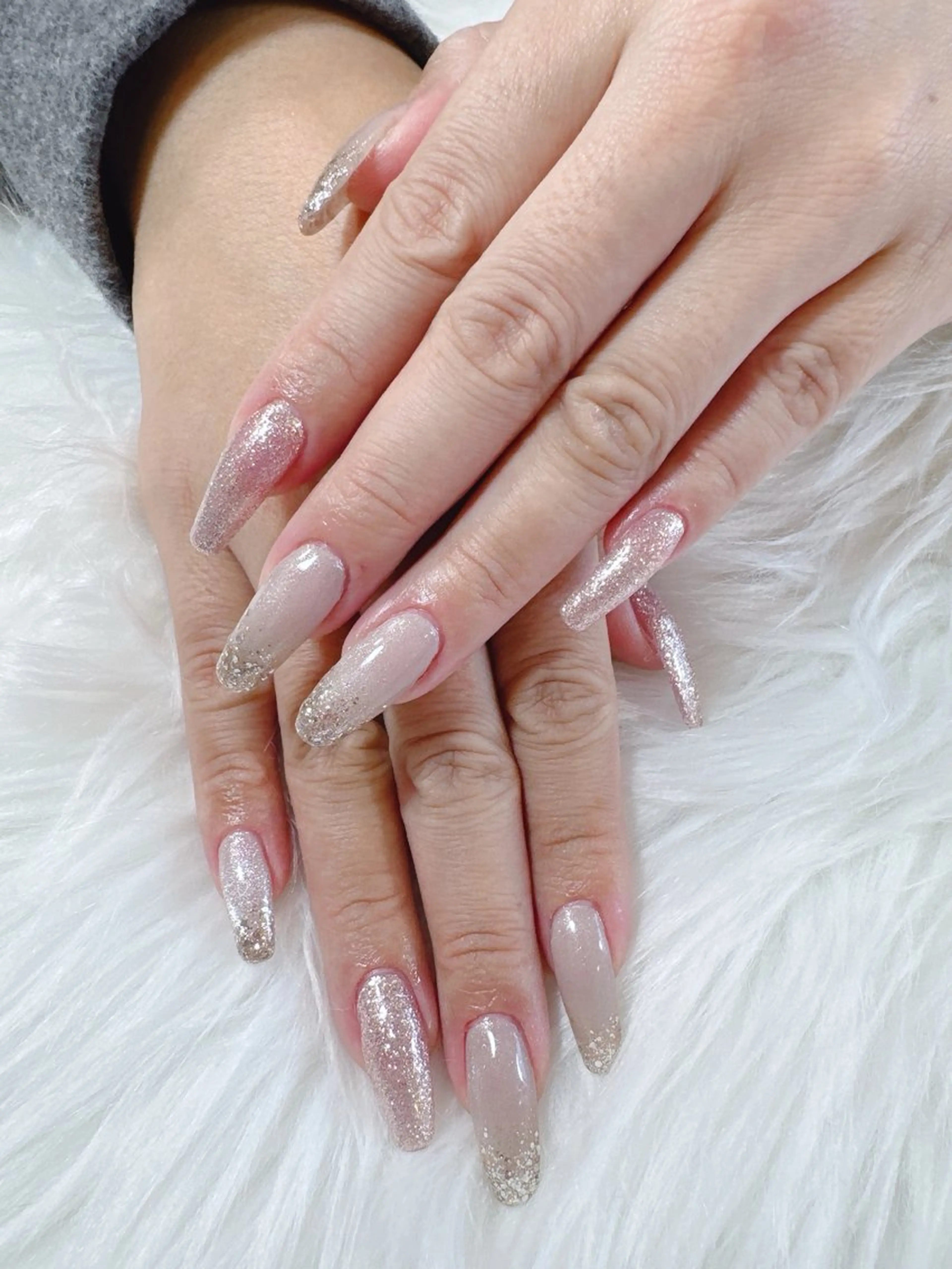 ネイル キラキラネイル ラメ(グリッター) ラメグラデーション Mignon Reve所属・MignonReve ☺︎MIYUのネイルデザイン