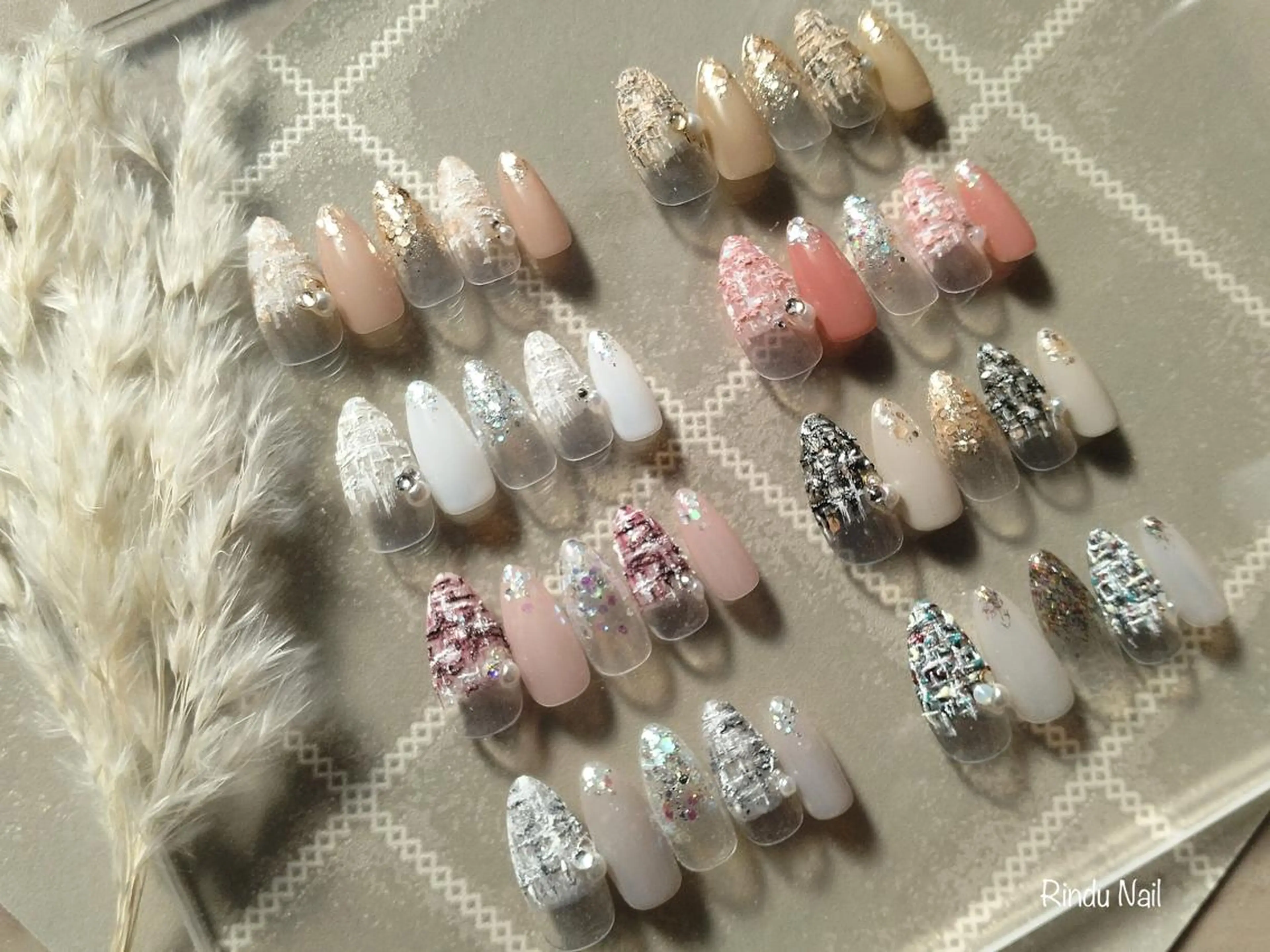 全員☆Handジェル☆ツイードデザイン　※ジェルオフ別途+550円の写真