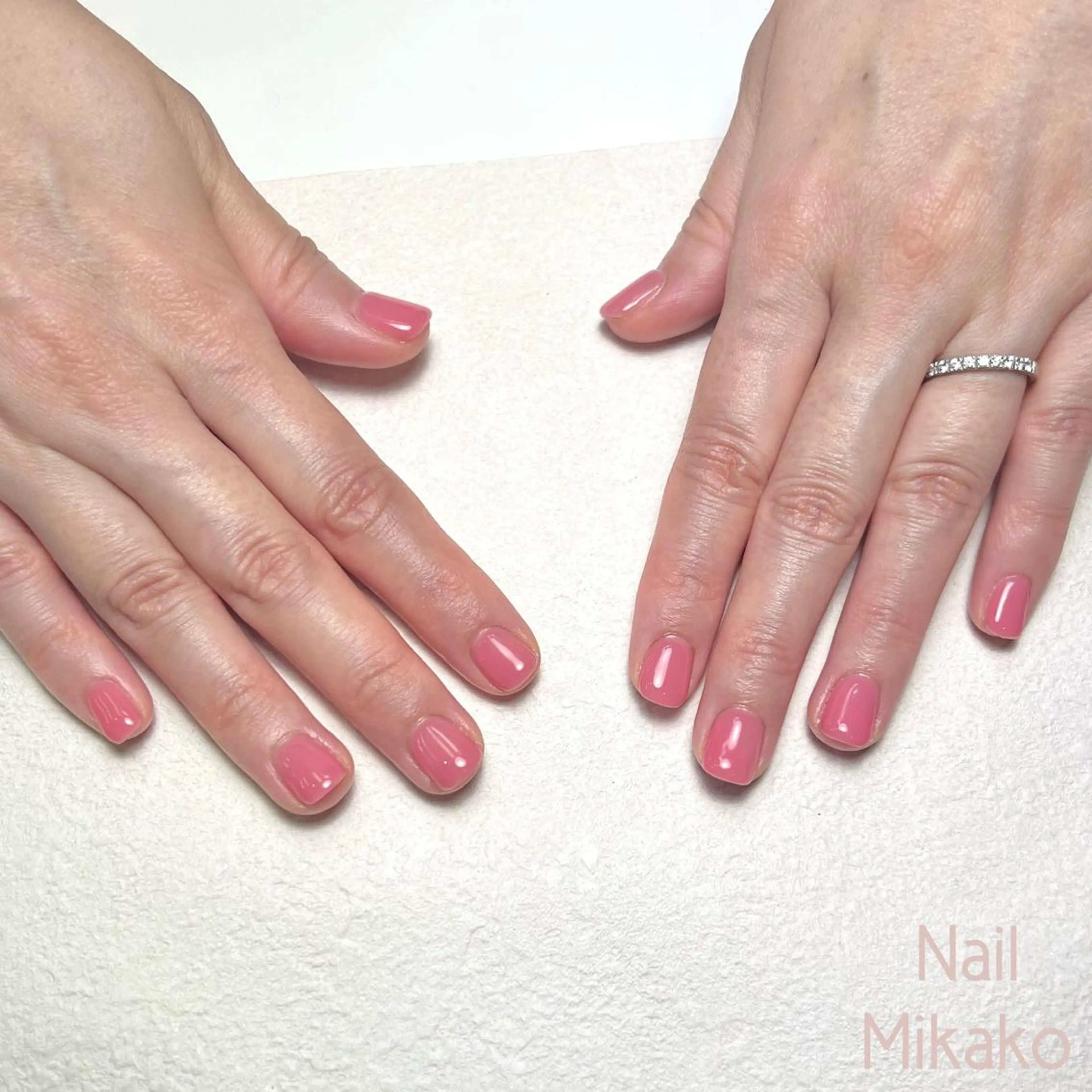 ネイル オフィスネイル ワンカラーネイル ピンク シンプルネイル Nail_Mikako所属・Nail Mikakoのネイルデザイン