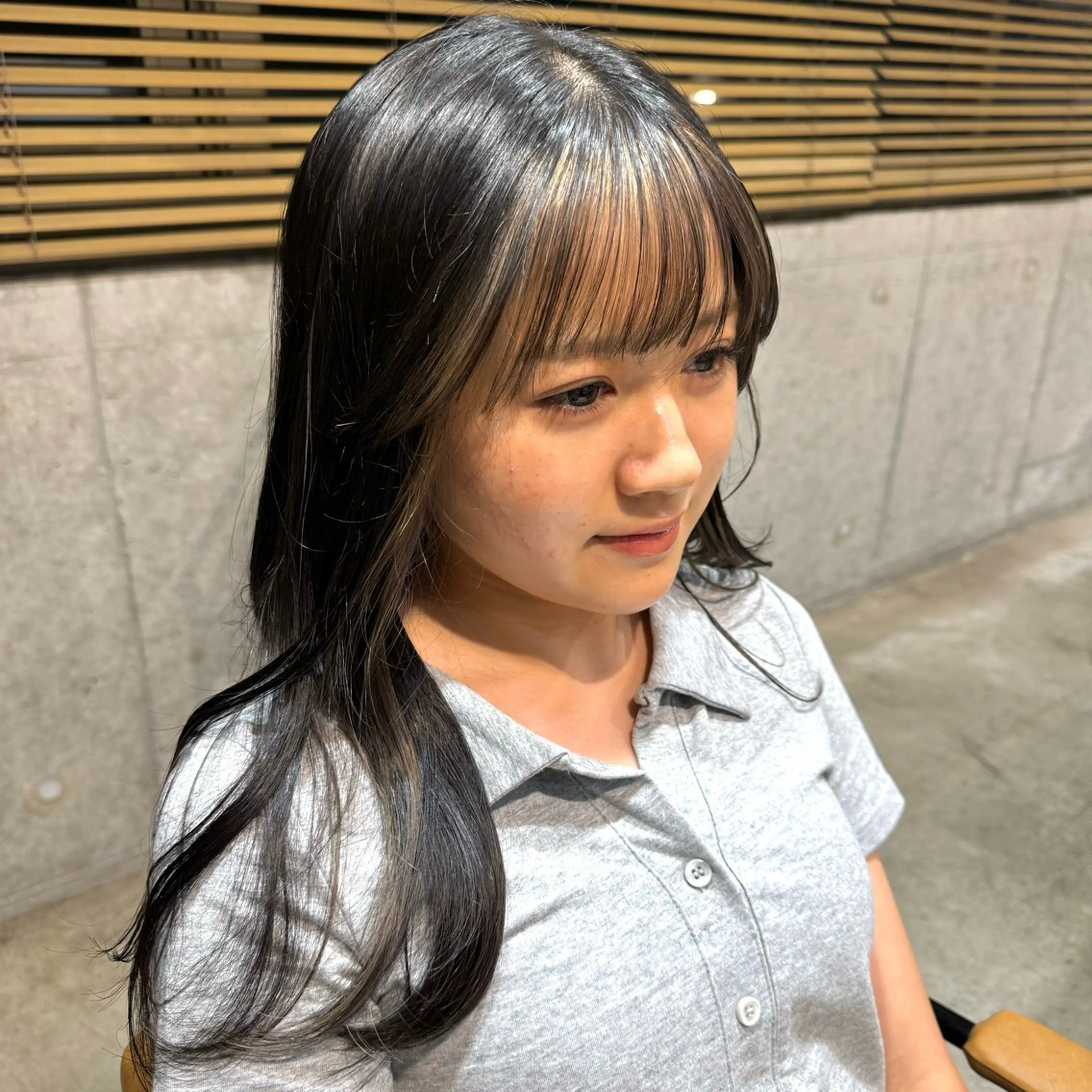 ロング カラー ヘアアレンジ ミストバング  フェイスフレーミング カット ヘアカラー トリートメント 顔まわり/艶カラー/ 🤎himari🤎のヘアスタイル