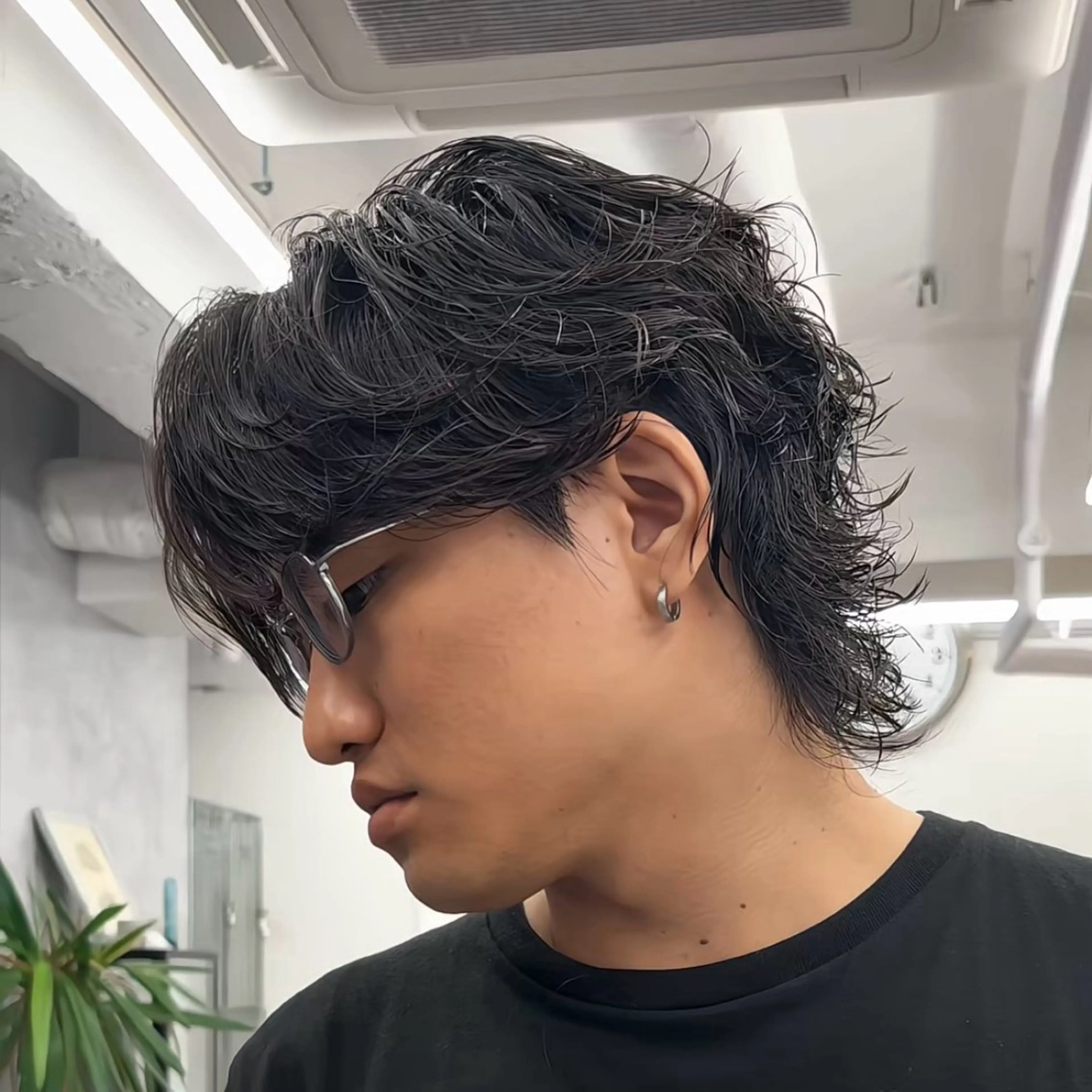 パーマ メンズ カット パーマ トリートメント ヘアセット 💋ホワイトメッシュ /パーマ/メンズ💋のヘアスタイル