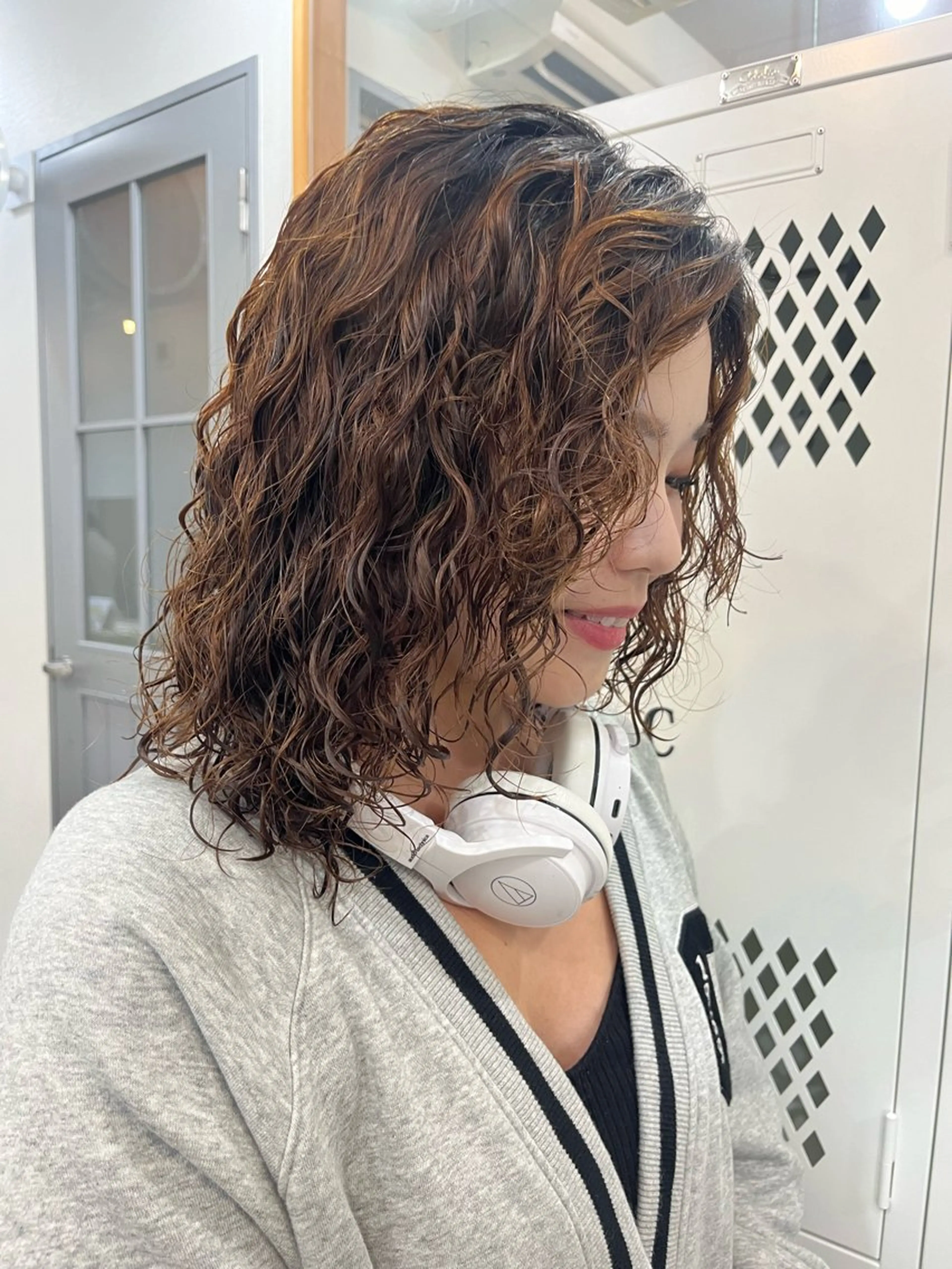 ミディアム パーマ カット パーマ トリートメント 🌼sunc HINAMI🌼のヘアスタイル