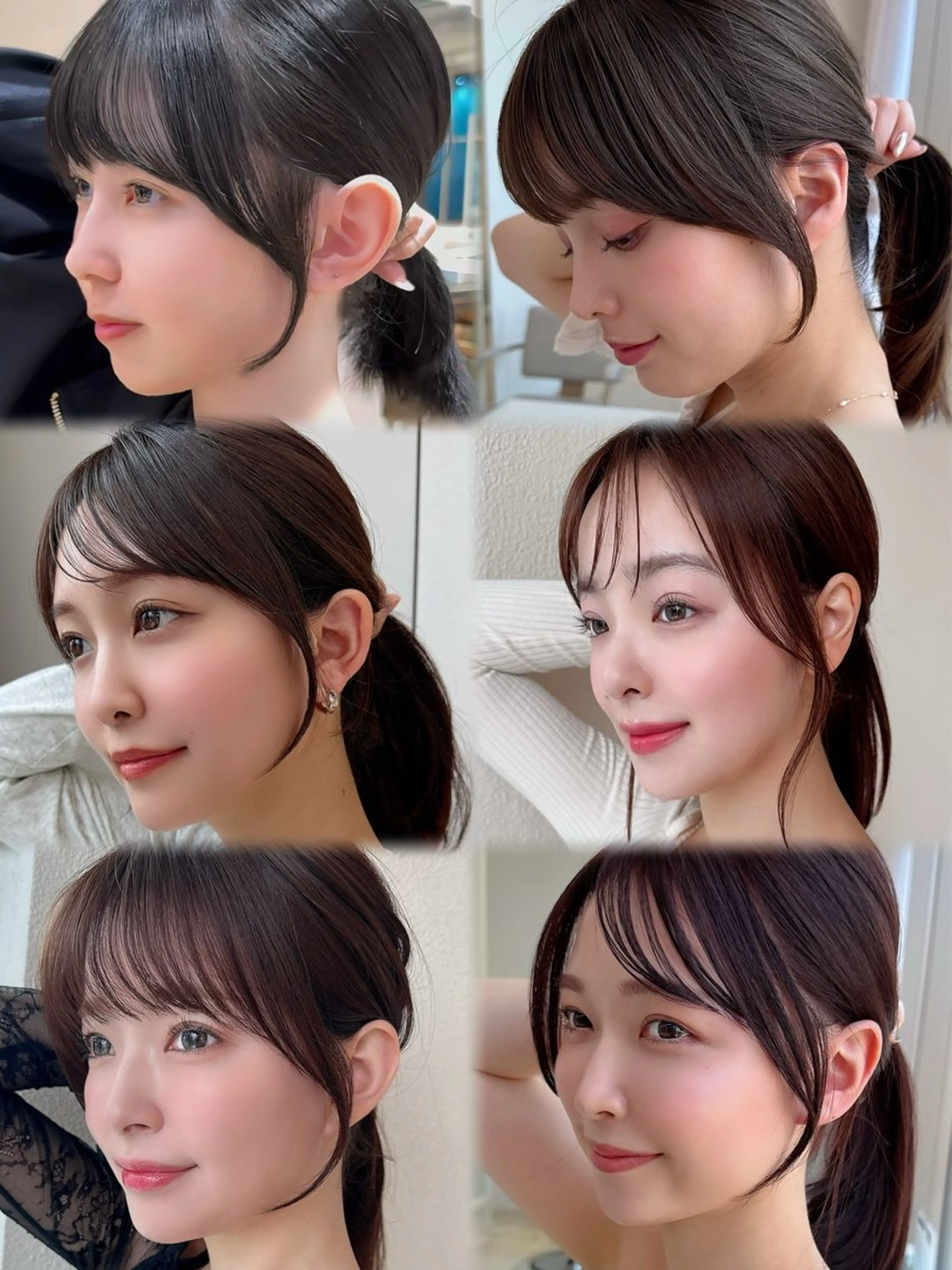 前髪、顔周りカットの写真