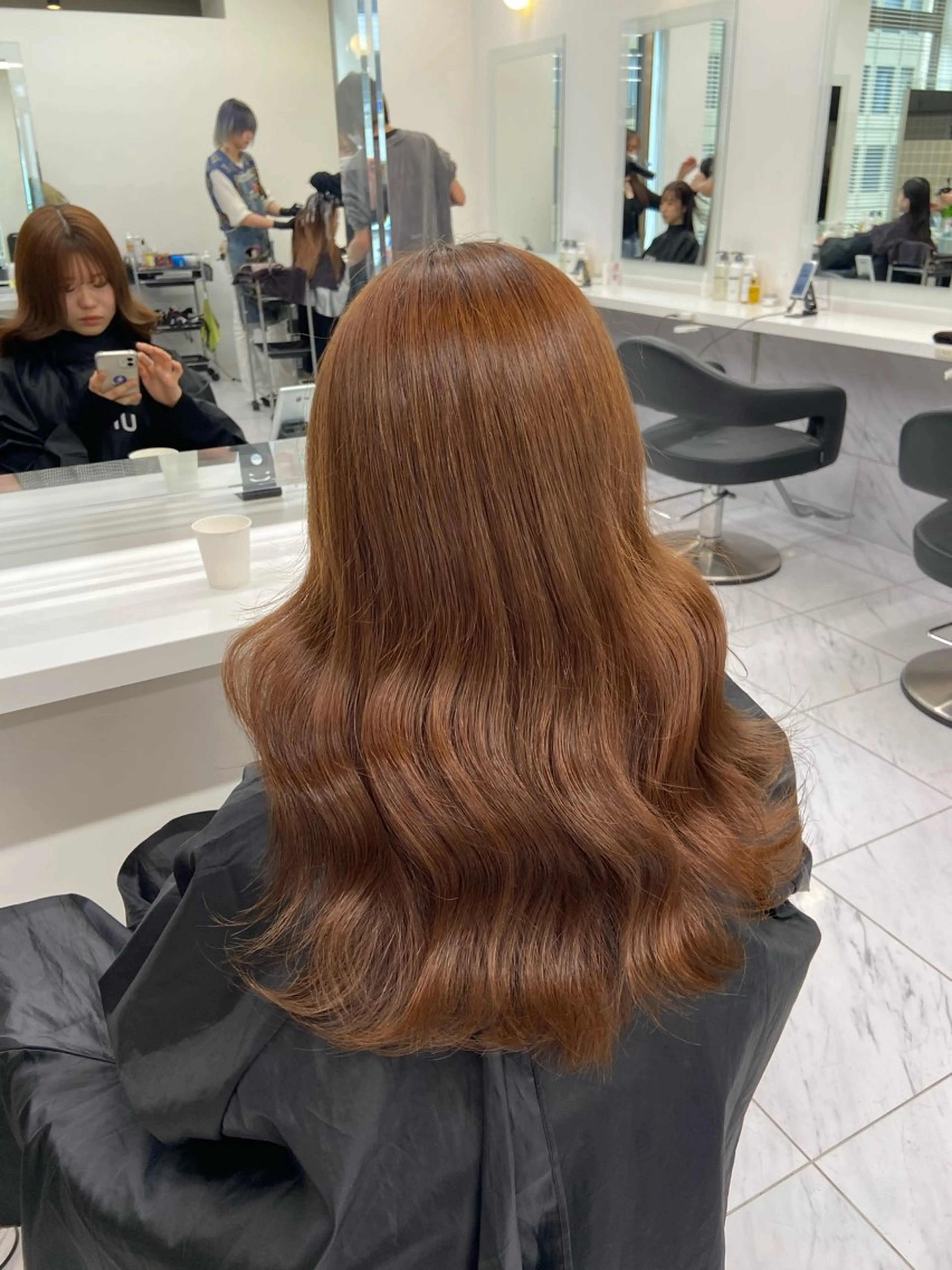 セミロング カラー ヘアアレンジ flammeum所属・ハイトーン/ボブ /misakiのヘアスタイル