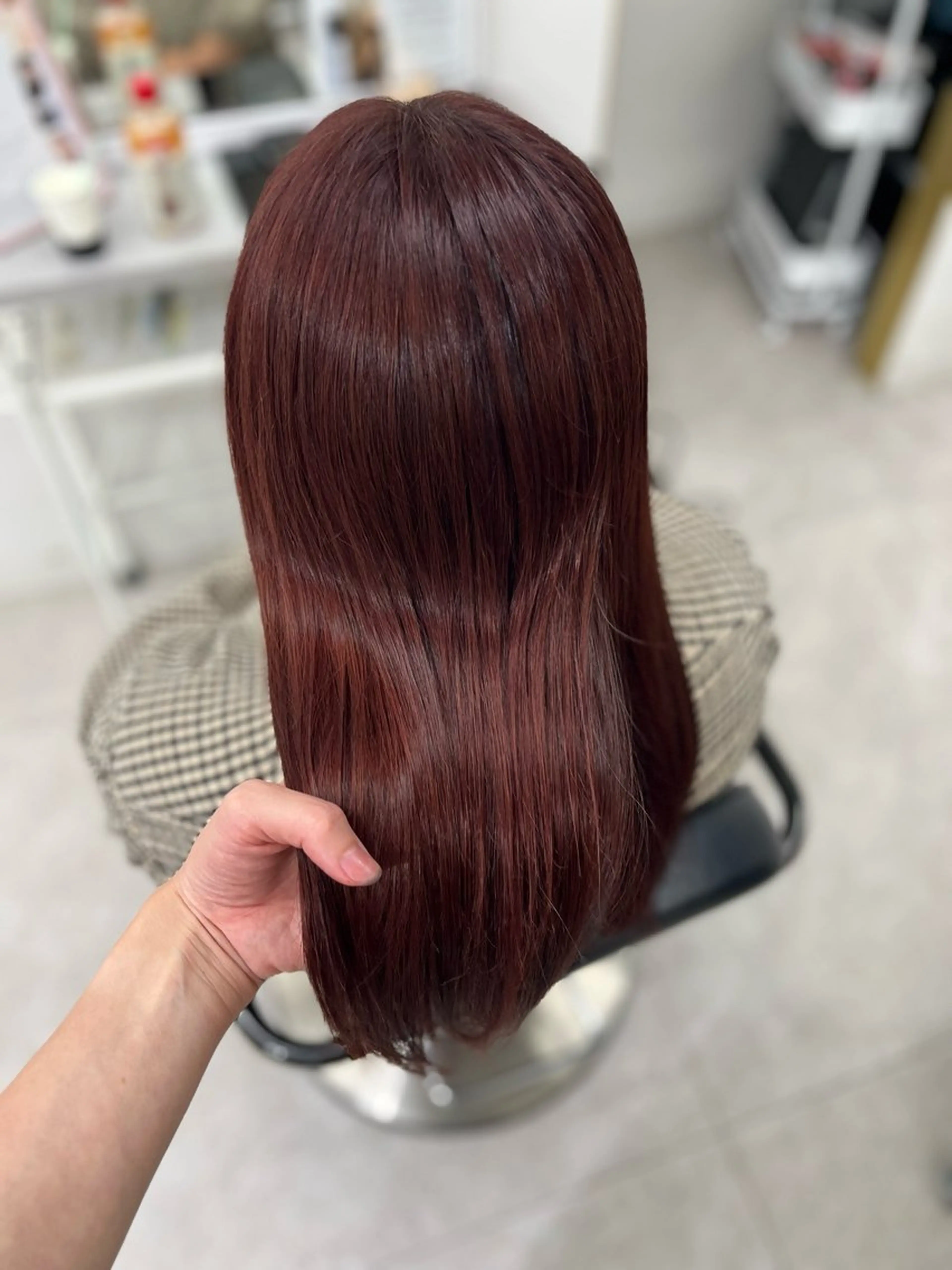 セミロング カラー レッドカラー カット ヘアカラー トリートメント 🫧ぷる艶カラー🫧 Yuubi🦩のヘアスタイル