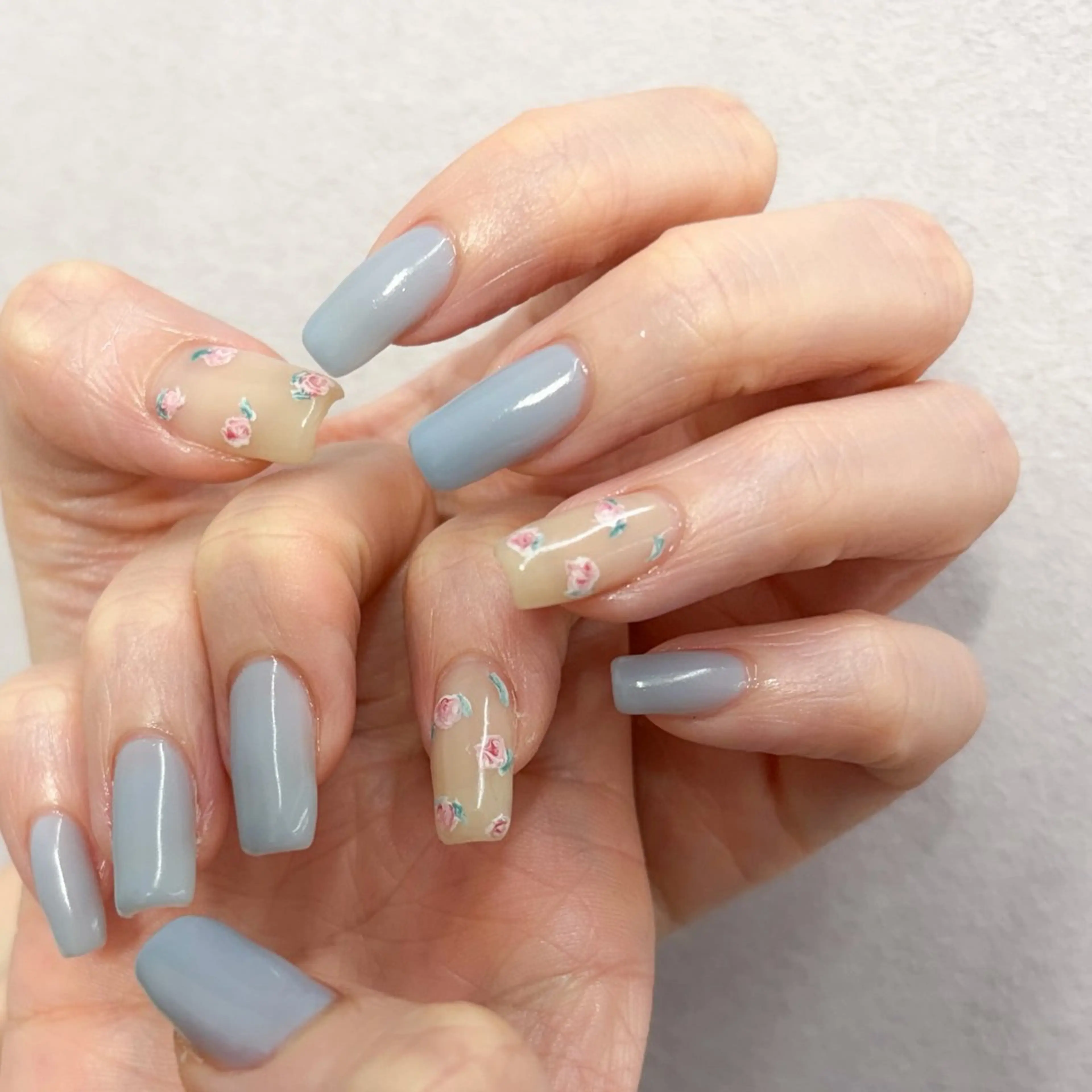 ネイル ブルー シンプルネイル 春ネイル nailmum jijiのネイルデザイン