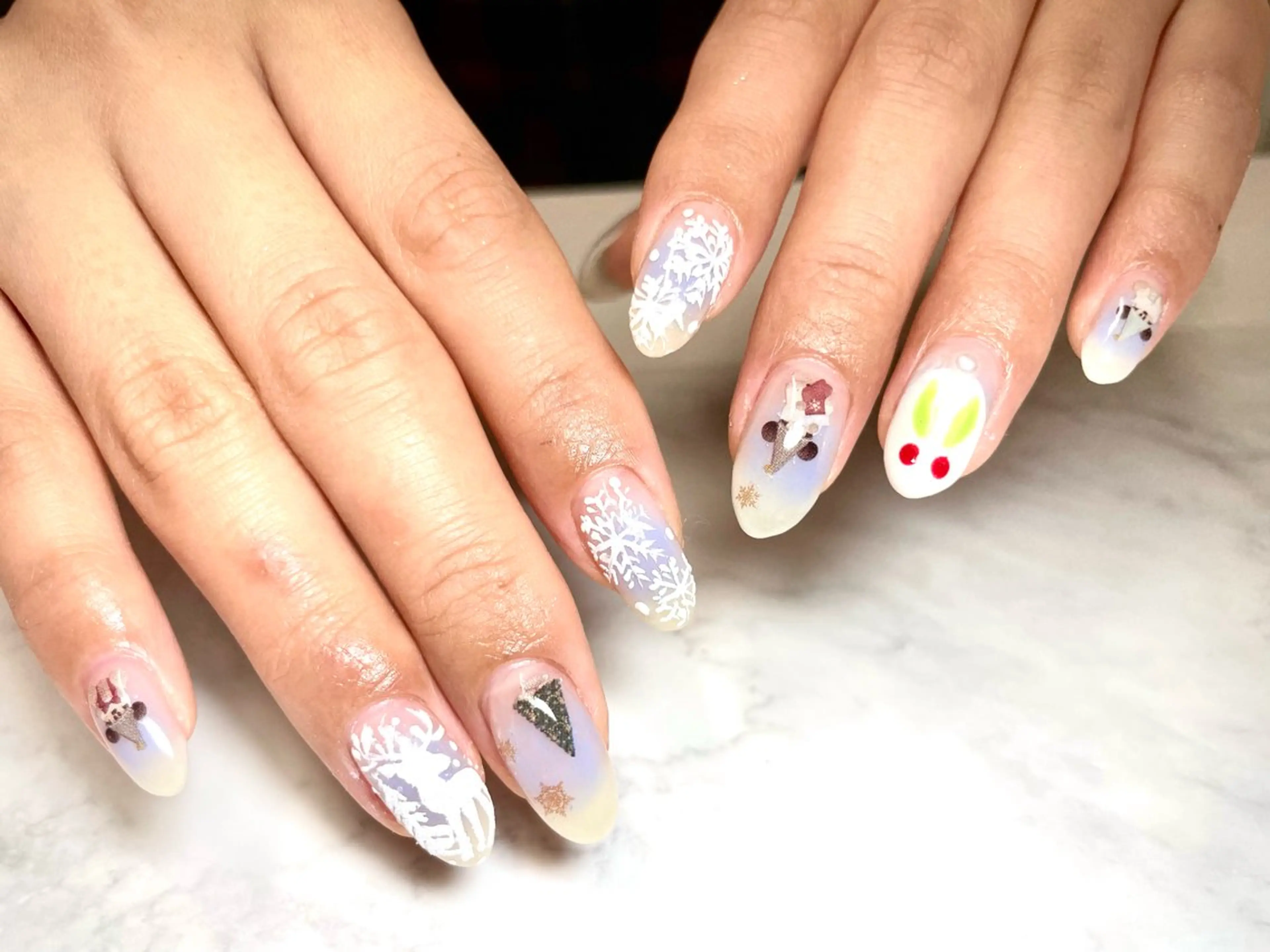 ネイル アートネイル 冬ネイル クリスマス ハンドネイル ネイルサロン Sweetのネイルデザイン