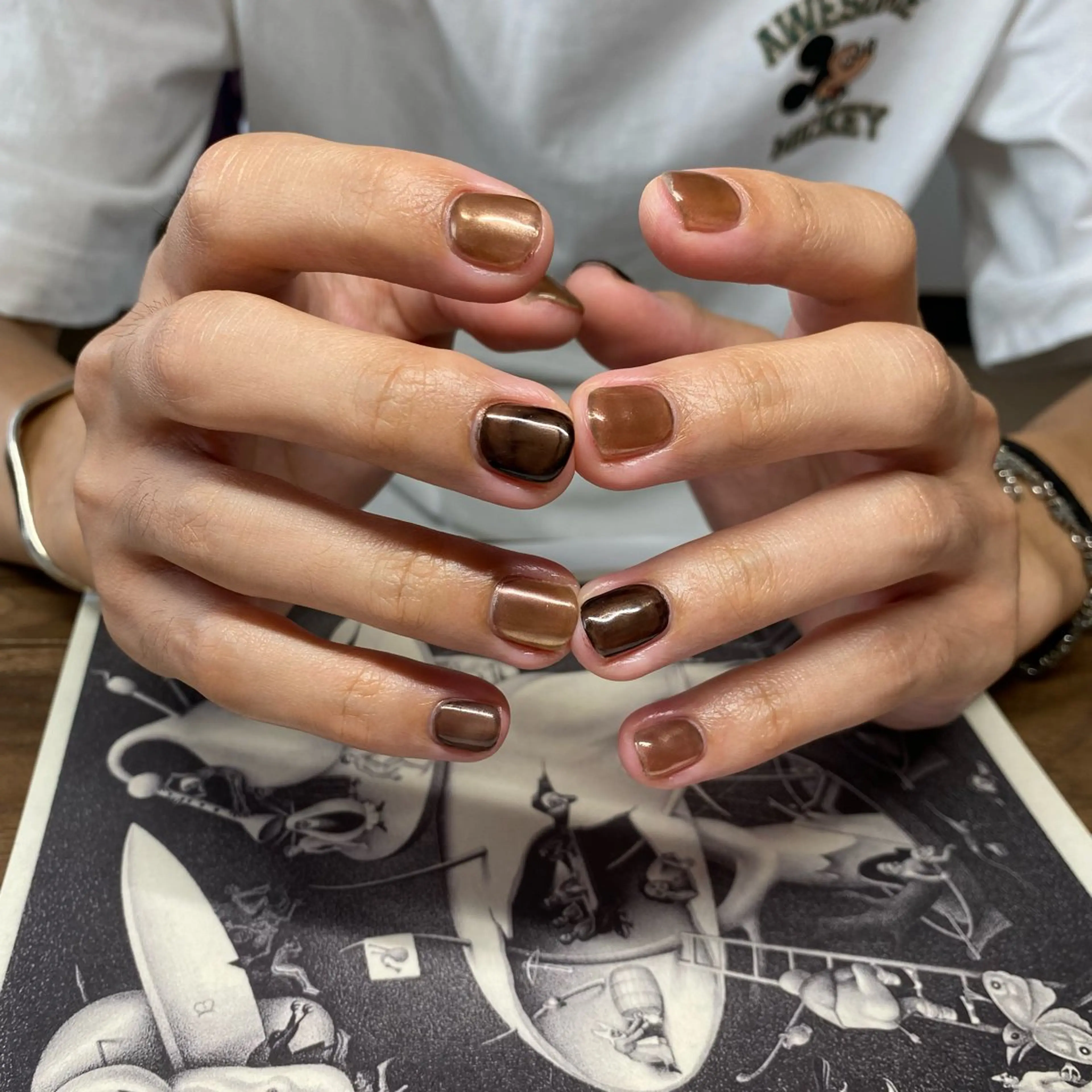 ネイル アートネイル メンズネイル ミラーネイル ニュアンスネイル umi nailのネイルデザイン