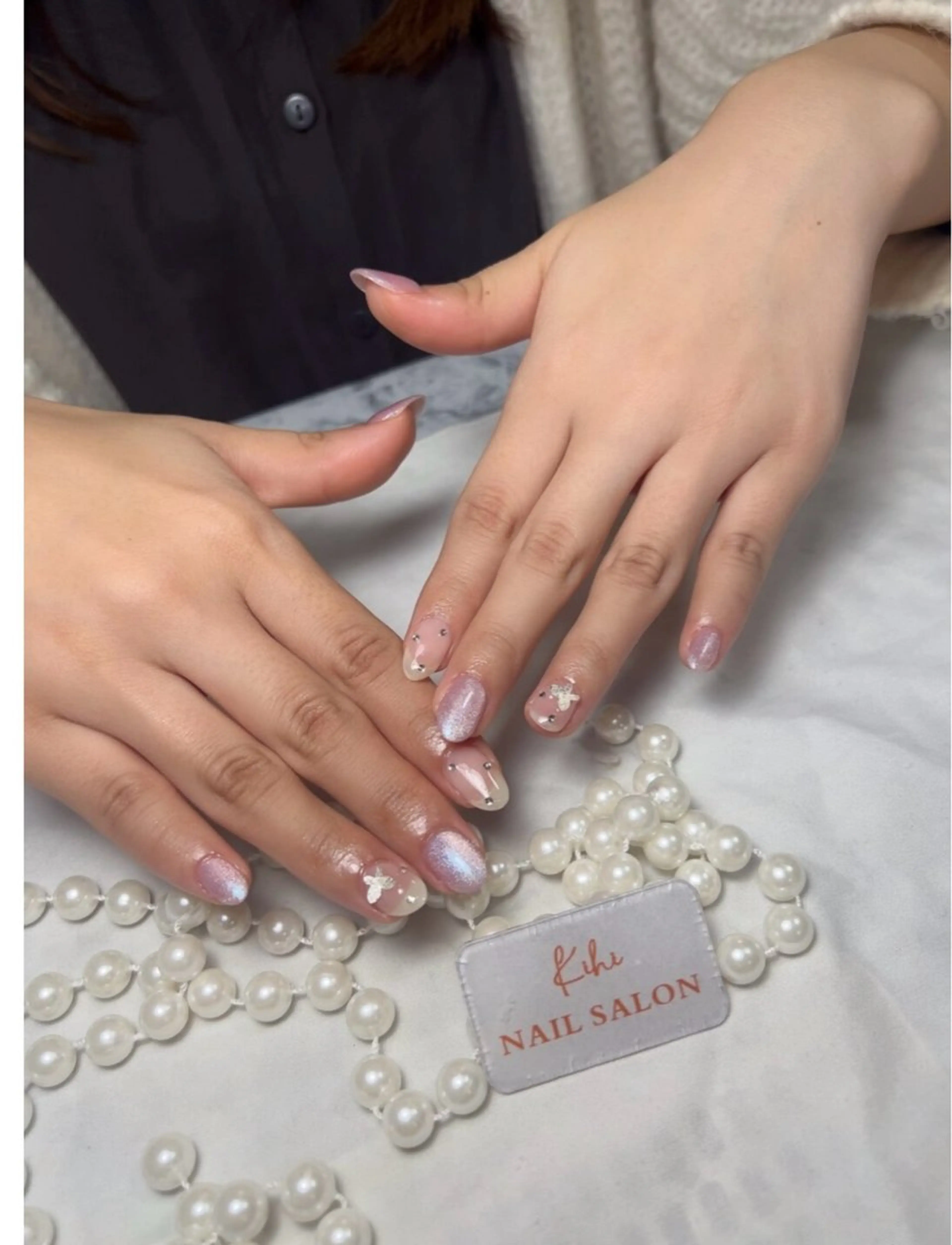 ネイル アートネイル フレンチネイル ジェルネイル グラデーション 韓国ネイル 村中 ハナのネイルデザイン