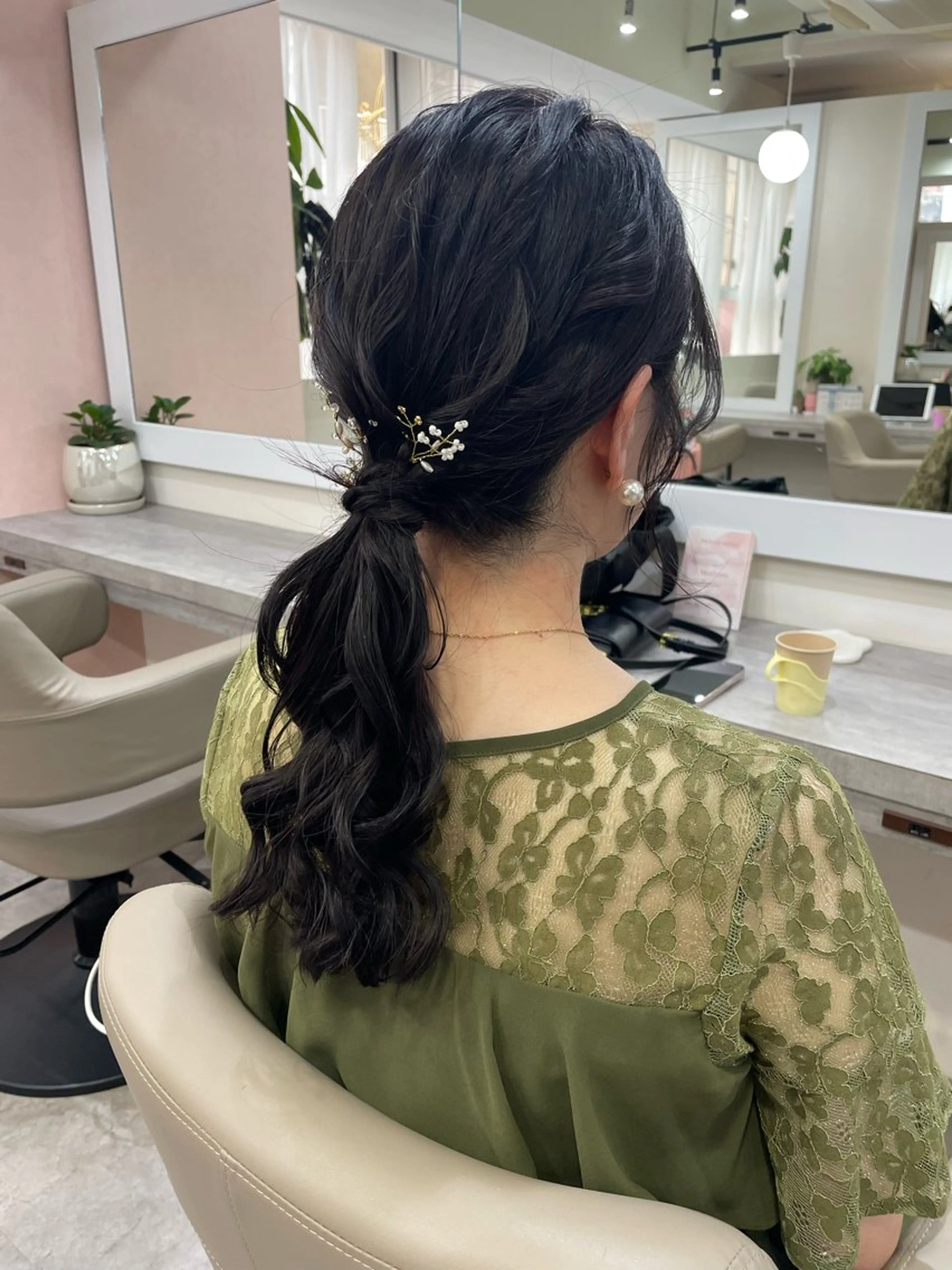 セミロング 韓国風パーマ/ヘア セット/店長みづきのヘアスタイル