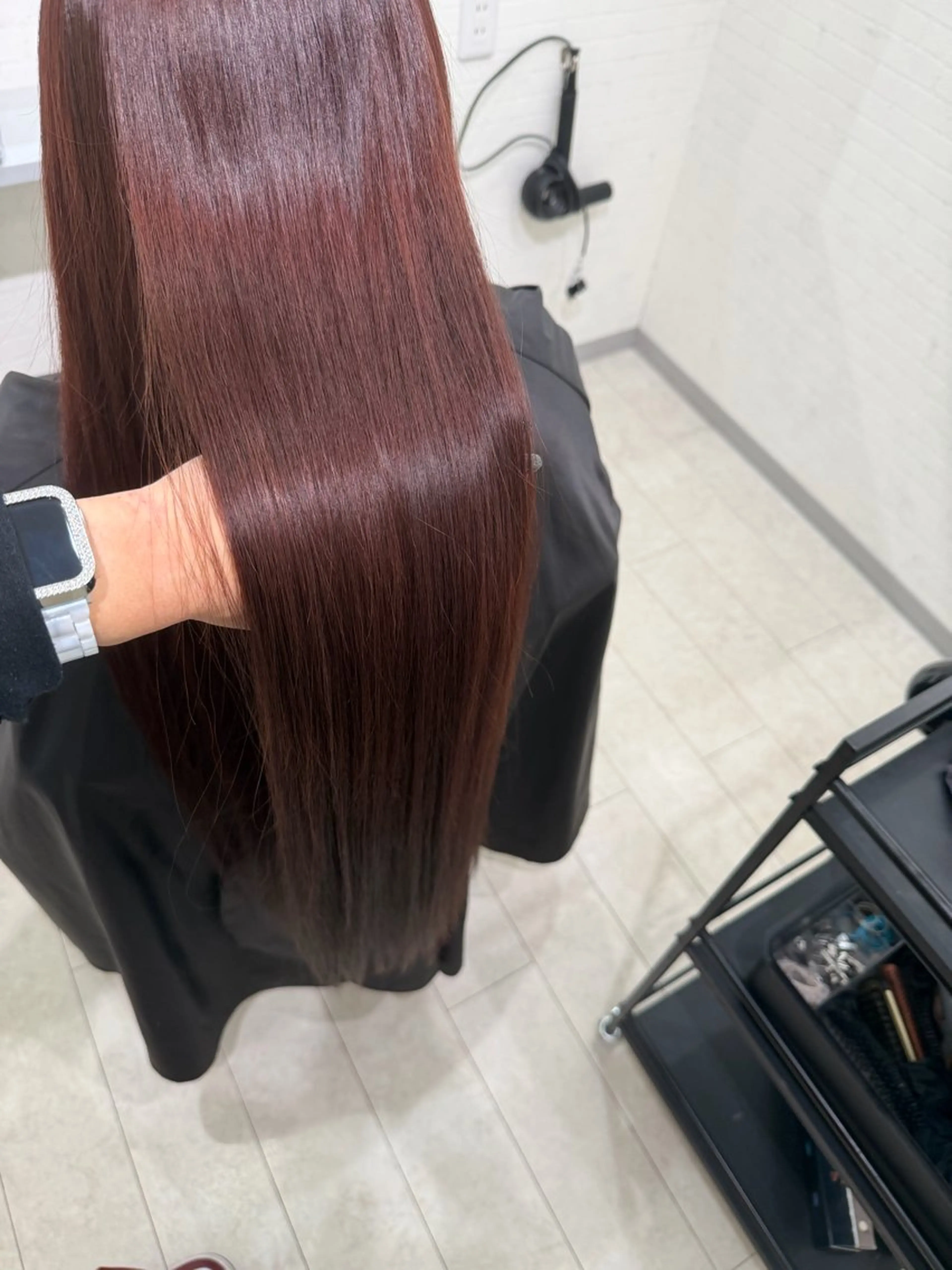 ロング カット ヘアカラー トリートメント Number.タナカ 間々田髪質改善のヘアスタイル