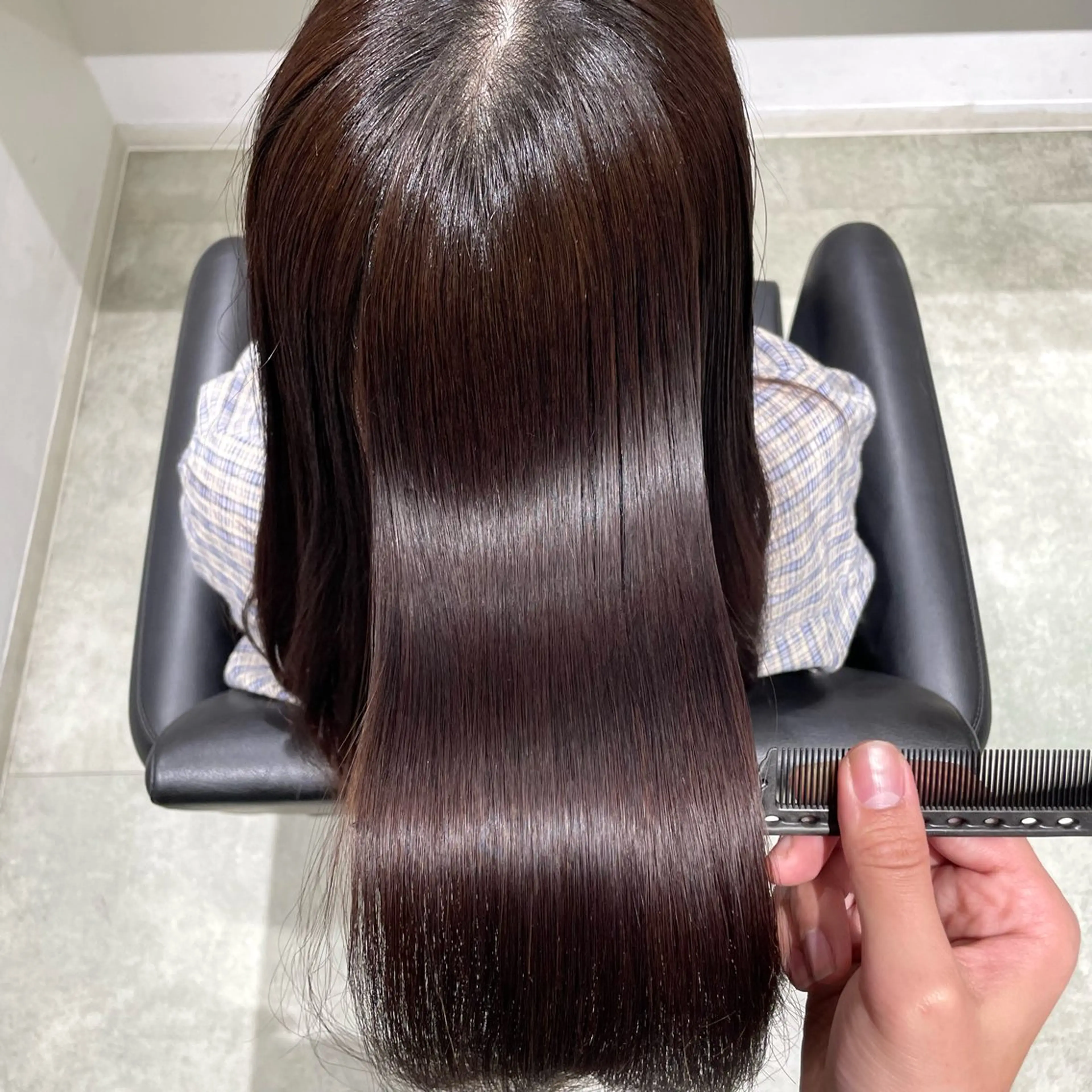 ミディアム 長町/酸性ストレート /曲がる縮毛矯正のヘアスタイル