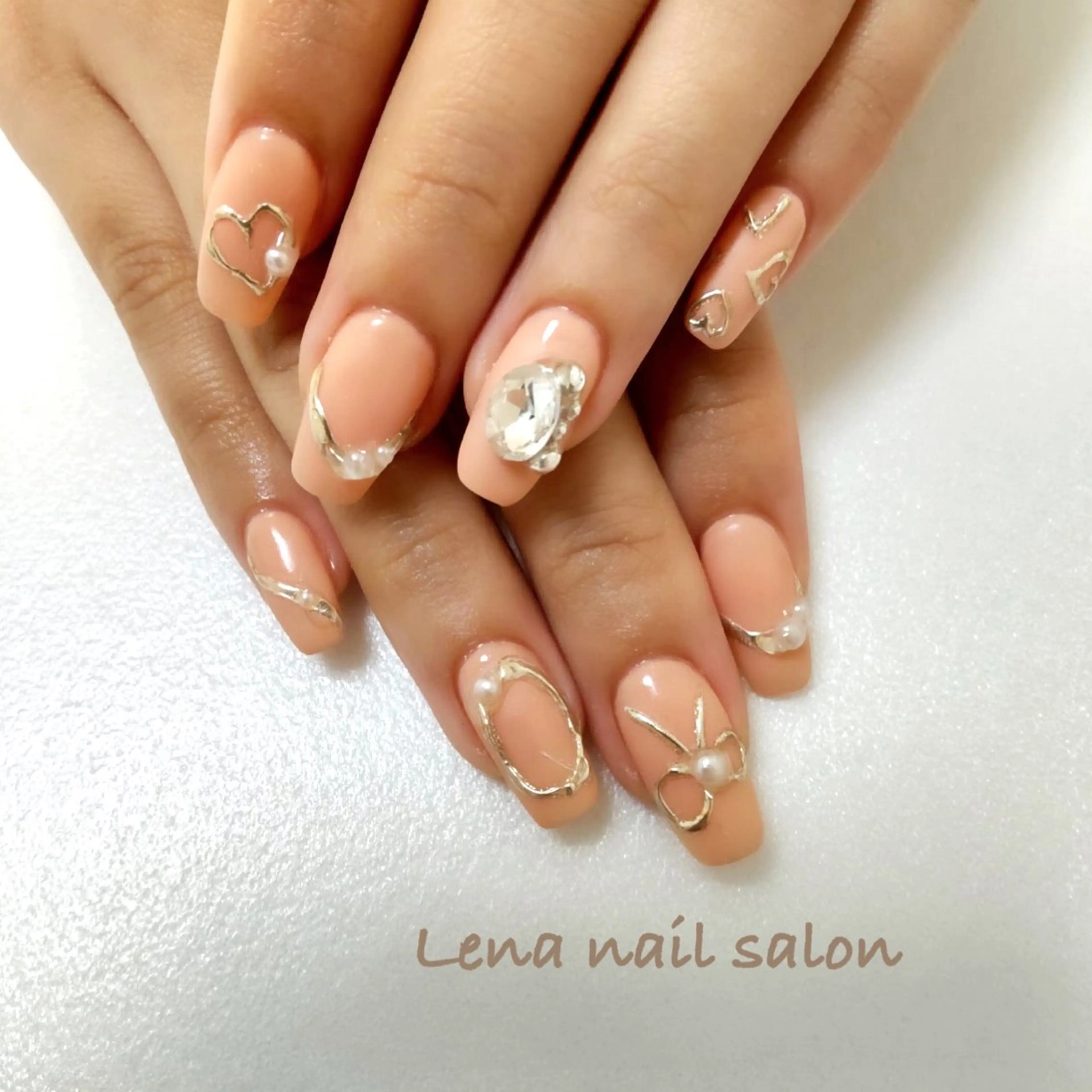 ネイル 自爪育成ネイルケア Lena  nailのネイルデザイン