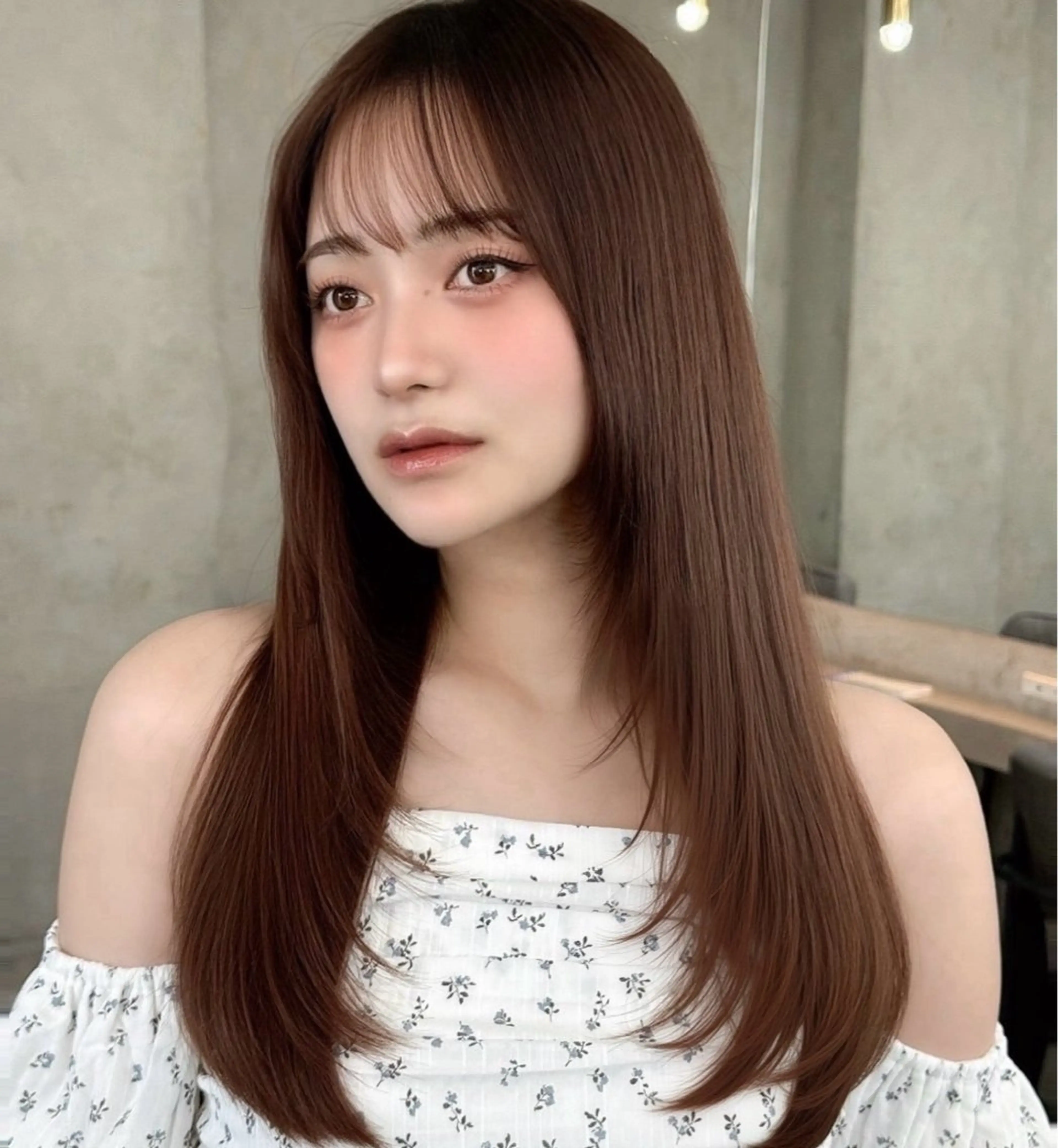 ロング レイヤーカット 縮毛矯正 カット 縮毛矯正 トリートメント 縮毛矯正/髪質改善/ レイヤー/石井龍のヘアスタイル