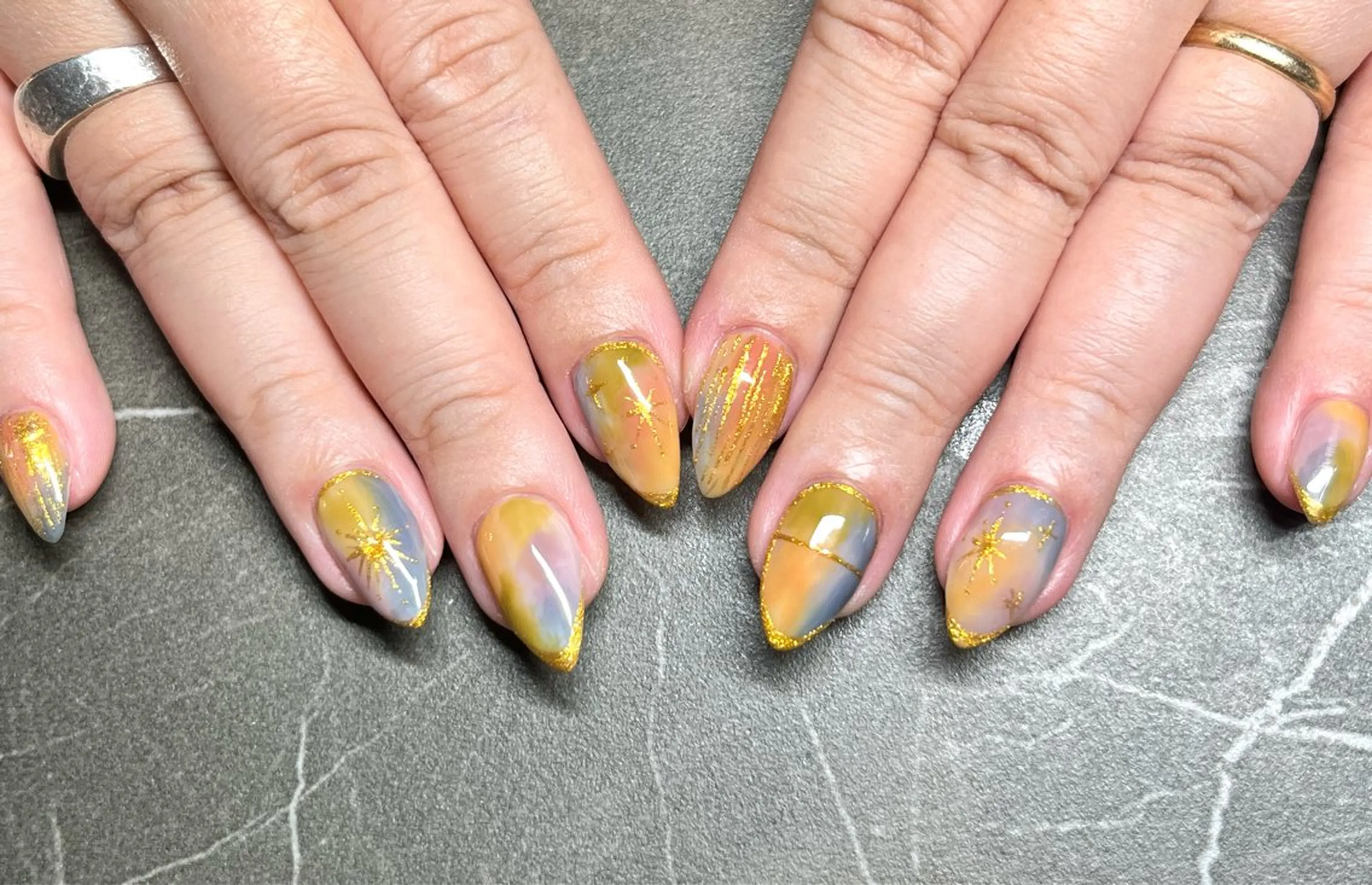 ネイル ニュアンスネイル ハンドネイル まり りぃ〜んのネイルデザイン