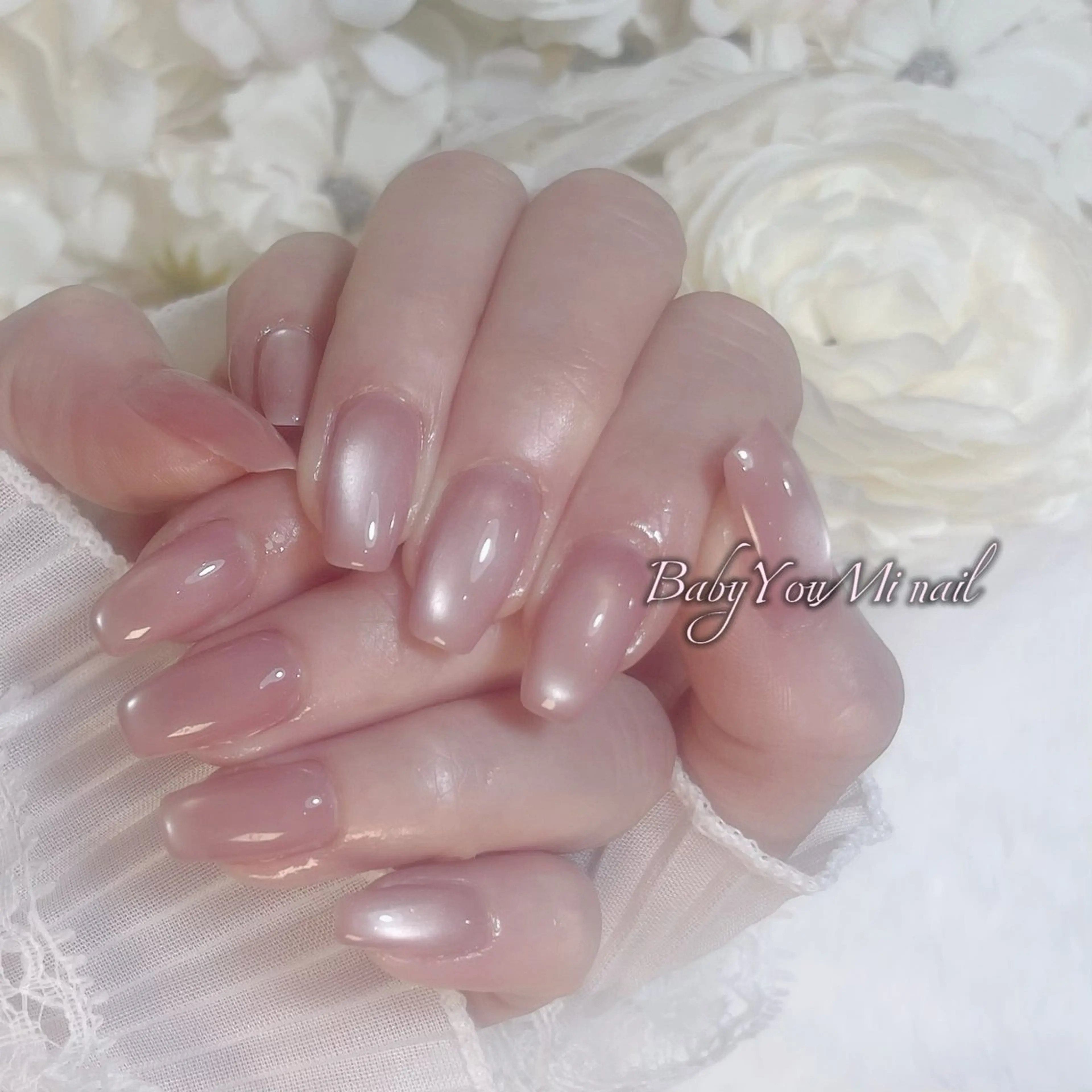 ネイル オーロラネイル 成人式 フットネイル フレンチネイル ジェルネイル ハンドネイル Oomiya 服部のネイルデザイン