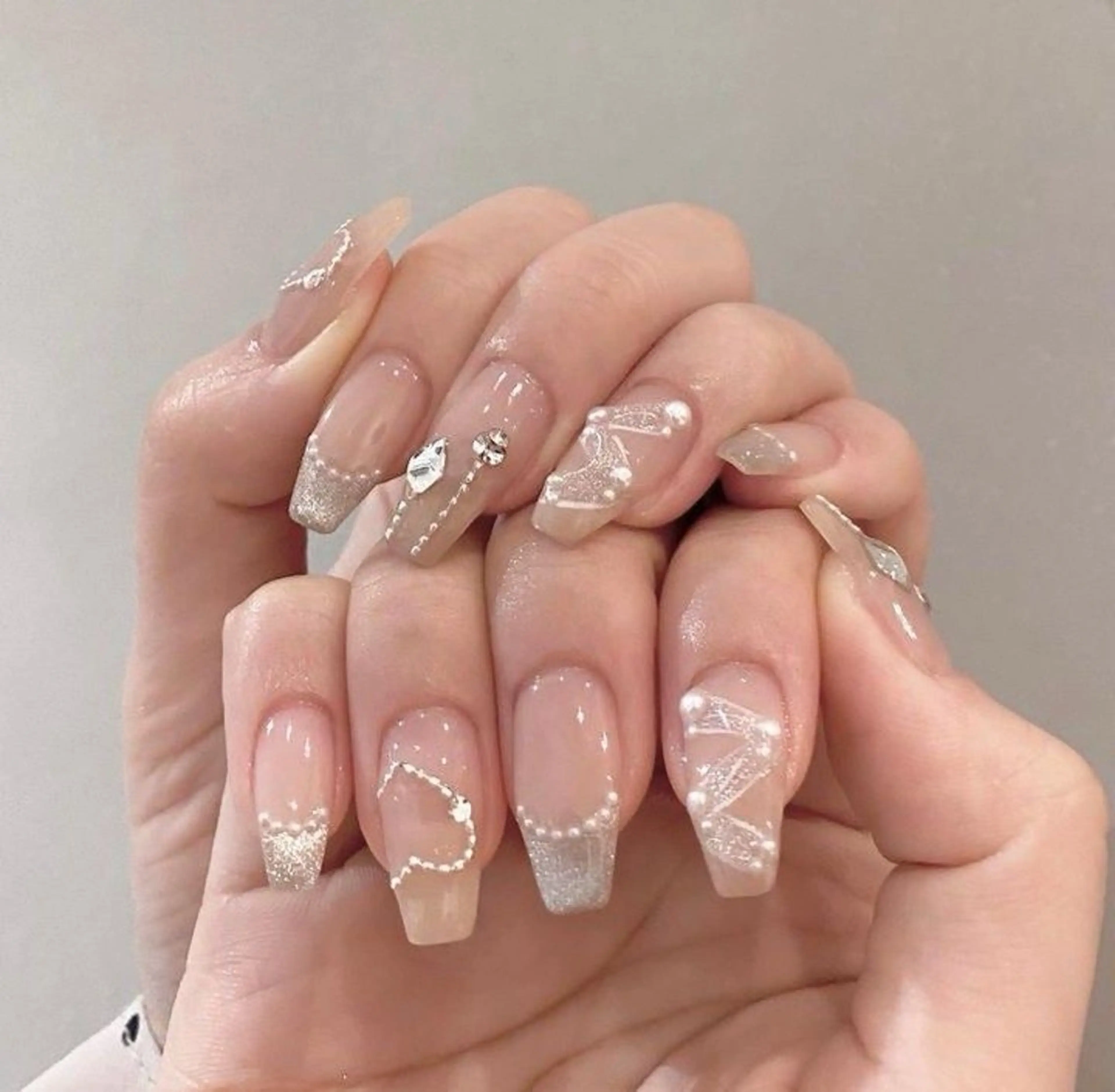 ネイル マグネットネイル ミラーネイル 冬ネイル Lee Nailsのネイルデザイン