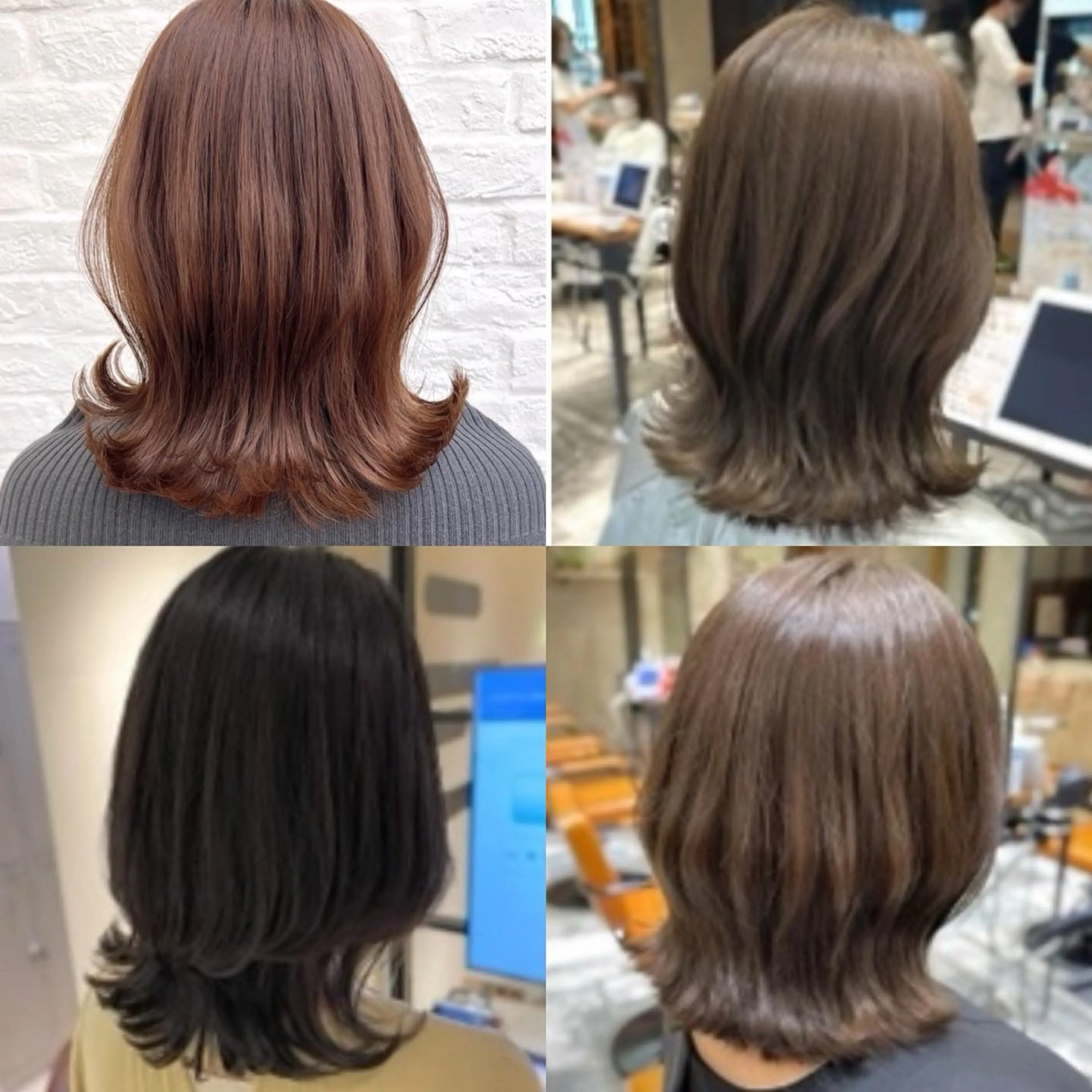 ミディアム ボブ 日本一の小顔カット/ ボブ/顔周り/韓国のヘアスタイル