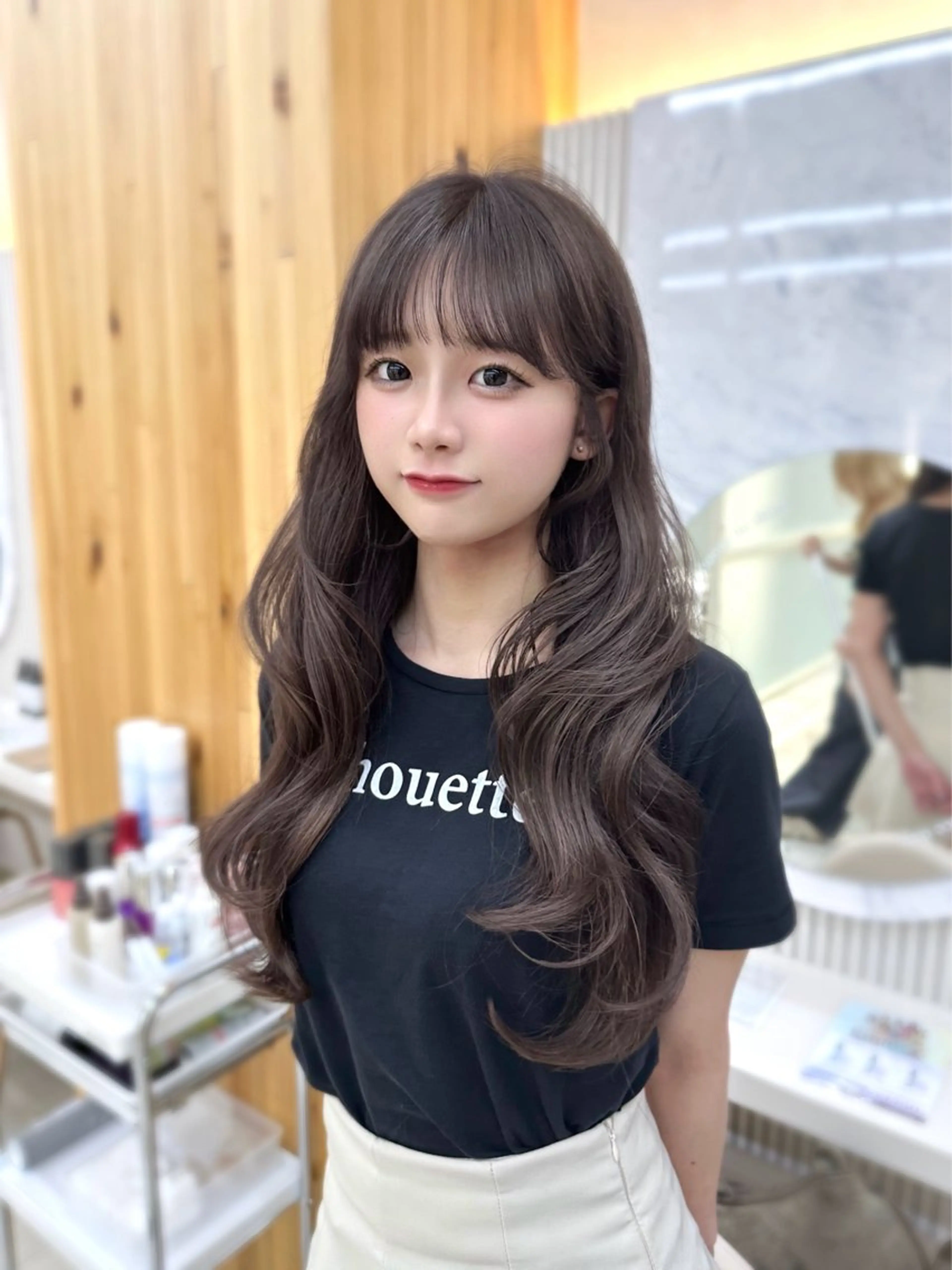 セミロング カラー カット ヘアカラー トリートメント 🇰🇷韓国風くびれ ヘア🇰🇷中村優大のヘアスタイル