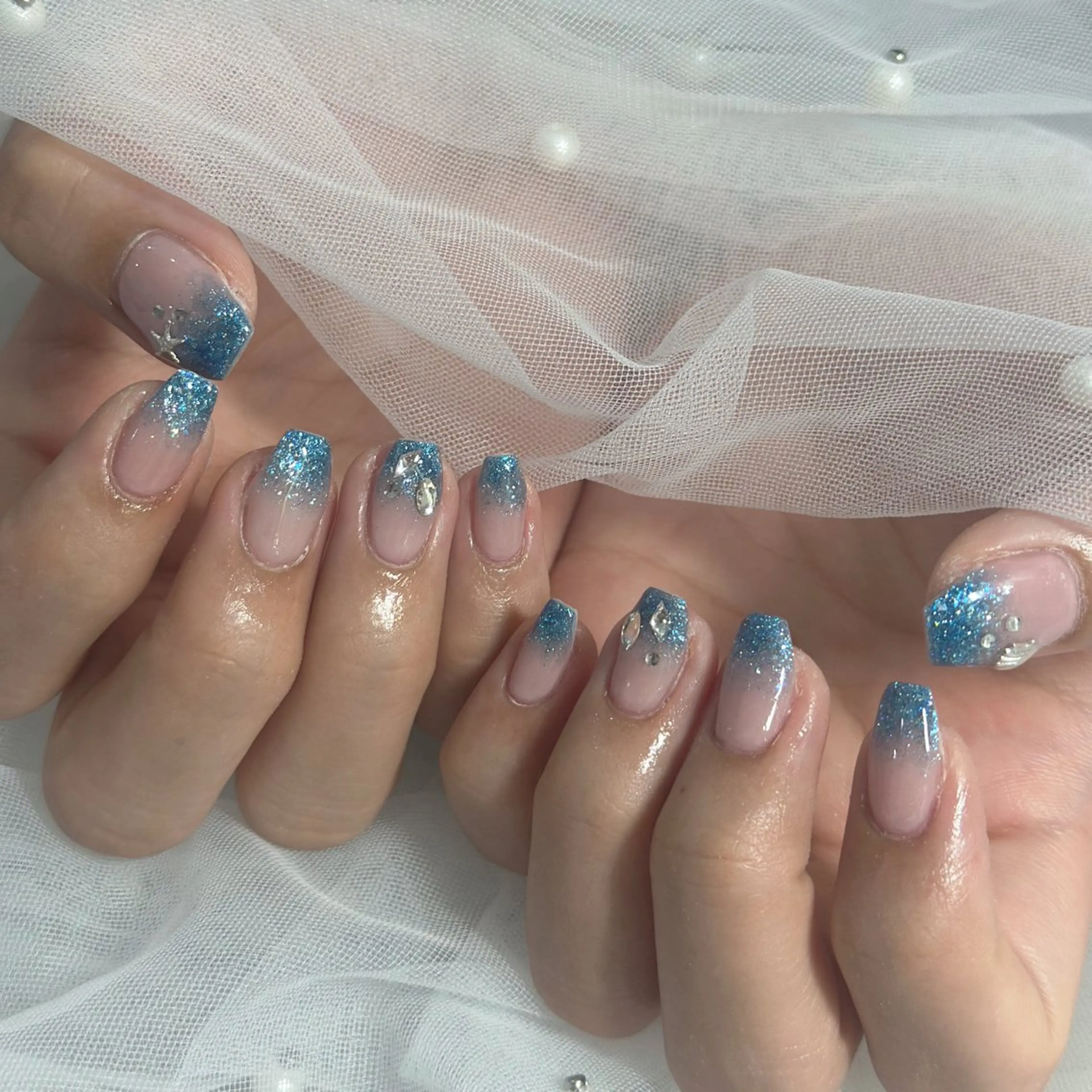 【モデル枠限定価格👀 ̖́-‬‬】ラメ、ラメグラ💫💎（オフ、ケア込み）の写真