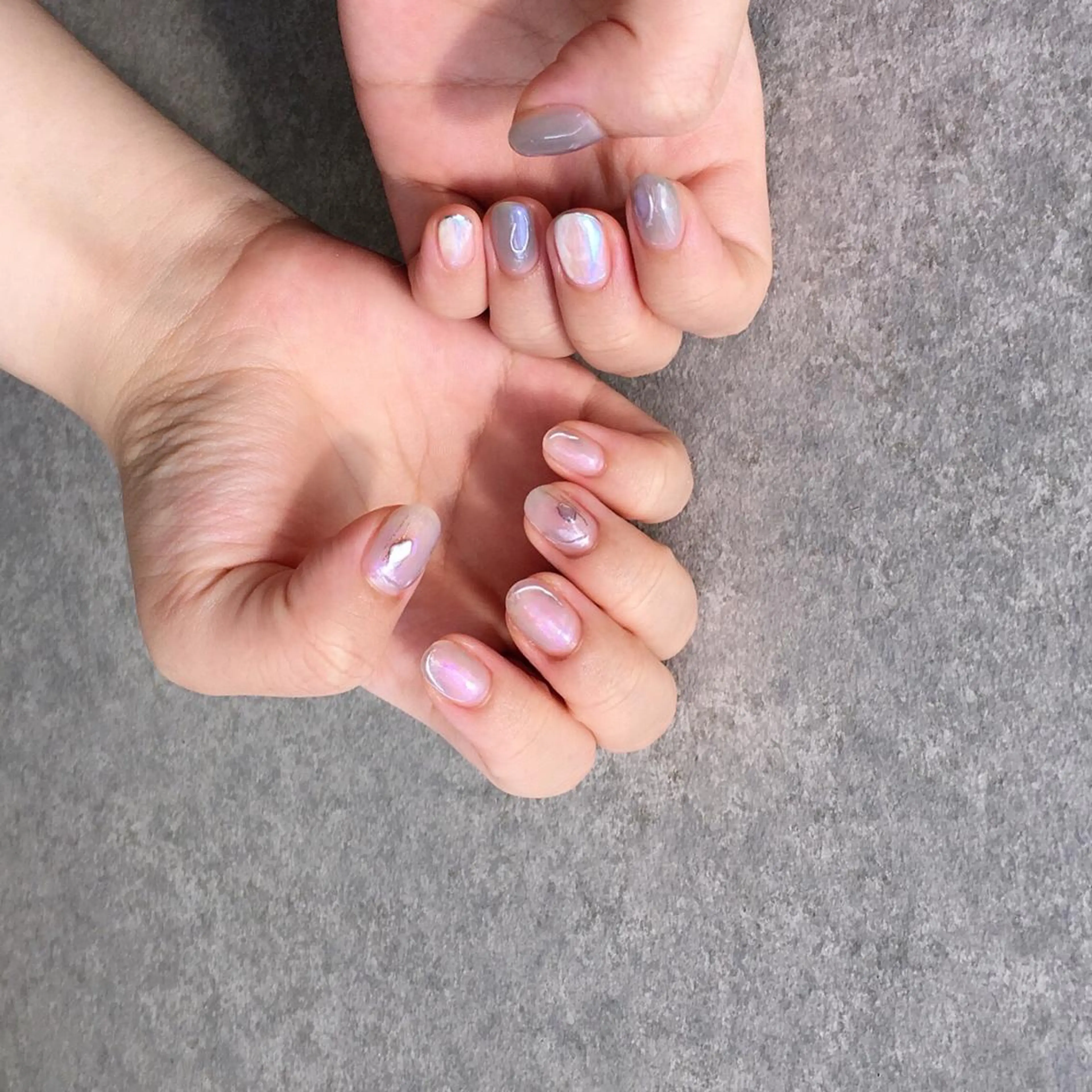 ネイル アートネイル オーロラネイル クリアネイル ジェルネイル ニュアンスネイル ハンドネイル nail salon Soeurのネイルデザイン