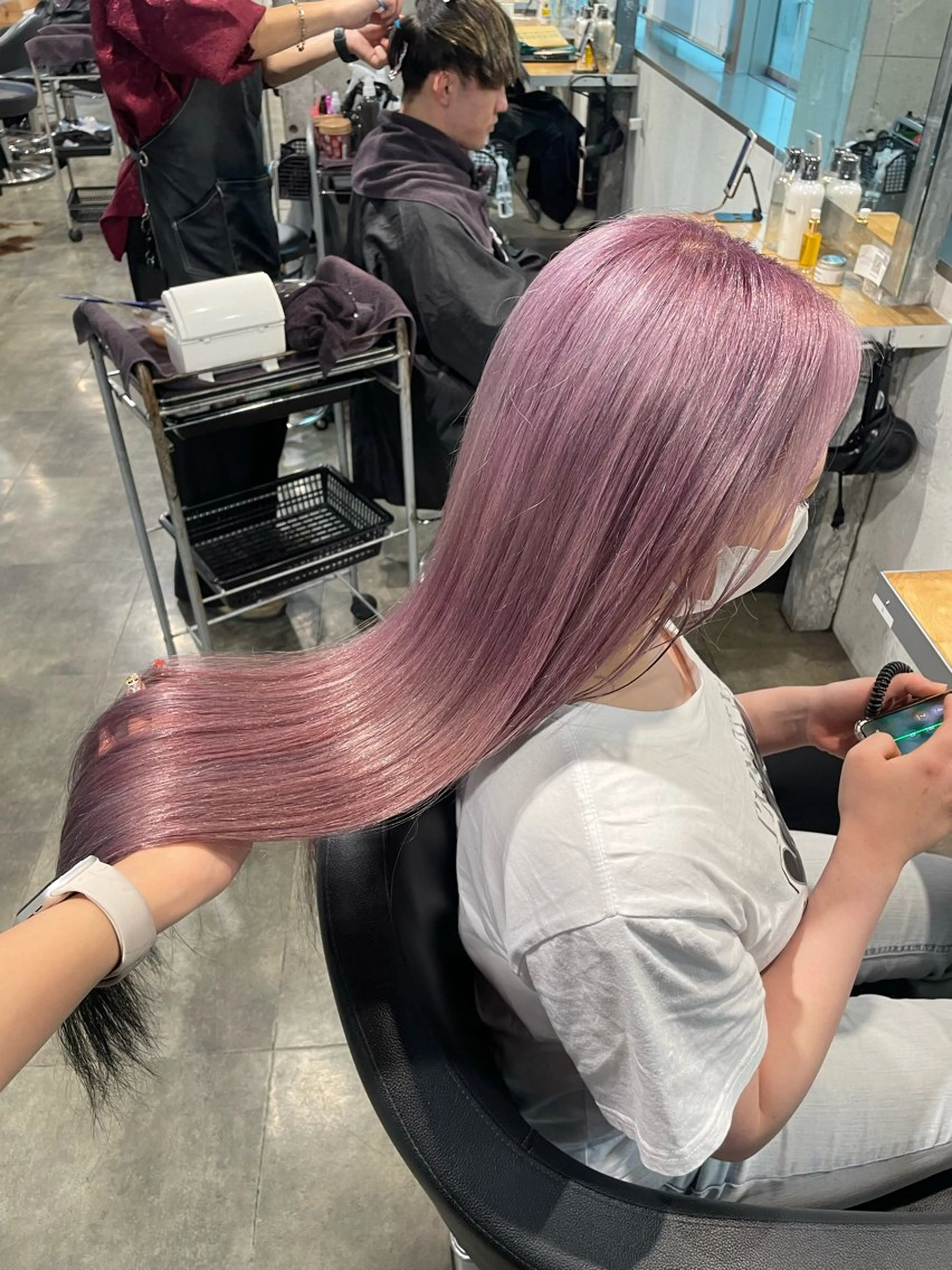 ロング カラー ヘアカラー ハイトーン 横浜💞ミオのヘアスタイル