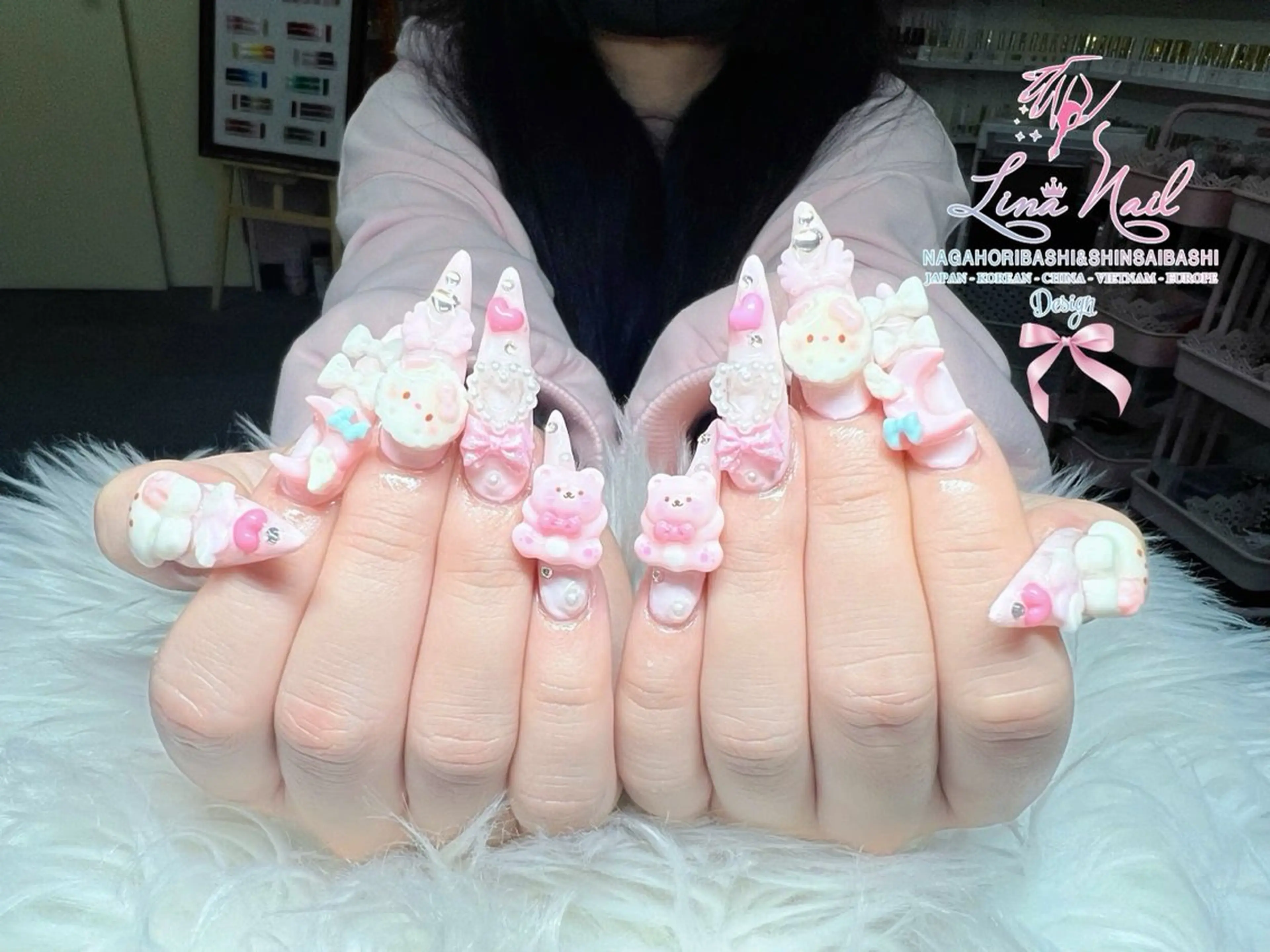 ネイル チークネイル 桜ネイル フラッシュネイル フットネイル ジェルネイル ハンドネイル ７９LINA NAIL 心斎橋店所属・リナネイル アメ村心斎橋店のネイルデザイン