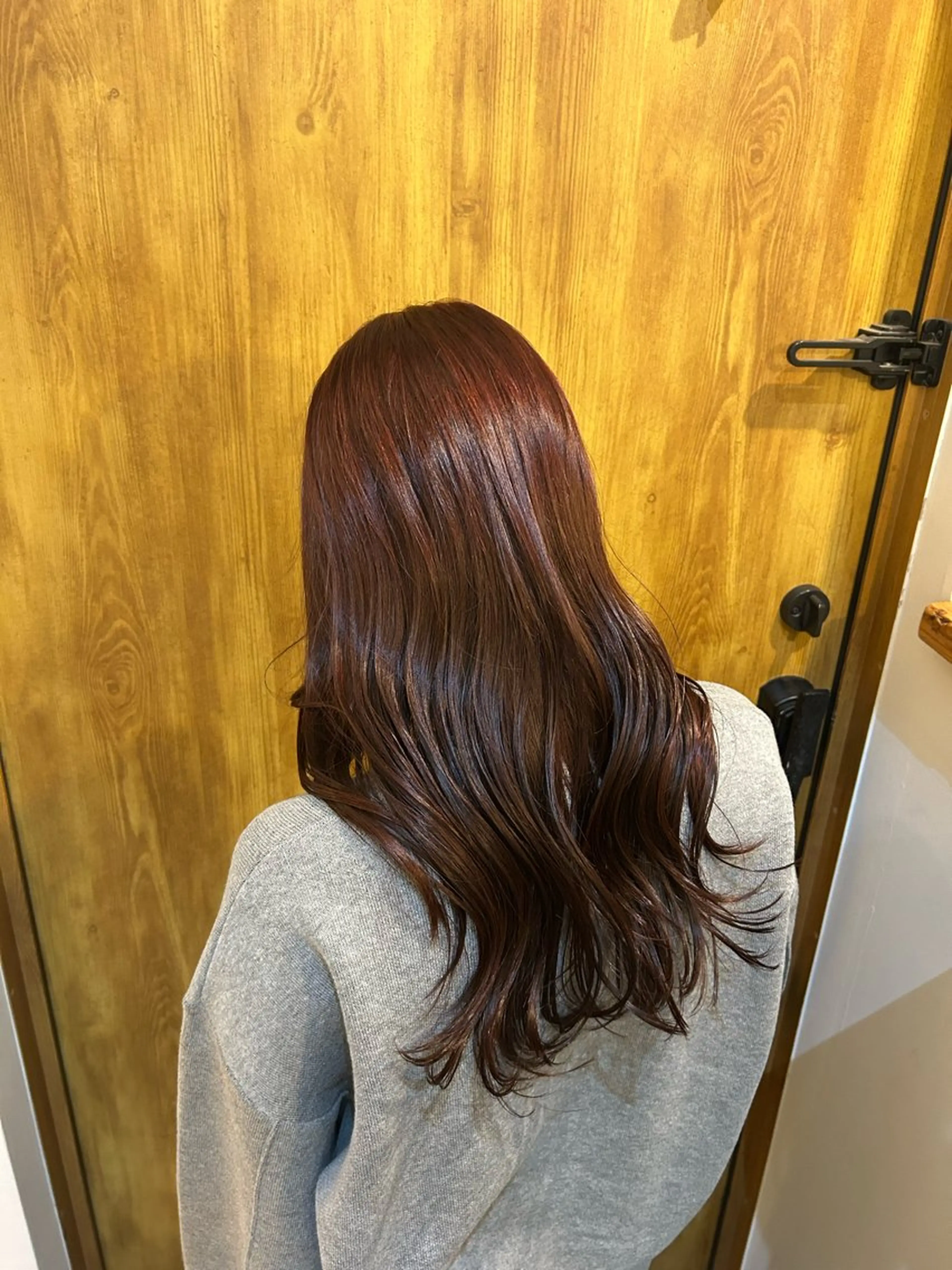 ロング カラー オレンジ Salon de La.所属・ほんだ りおんのヘアスタイル