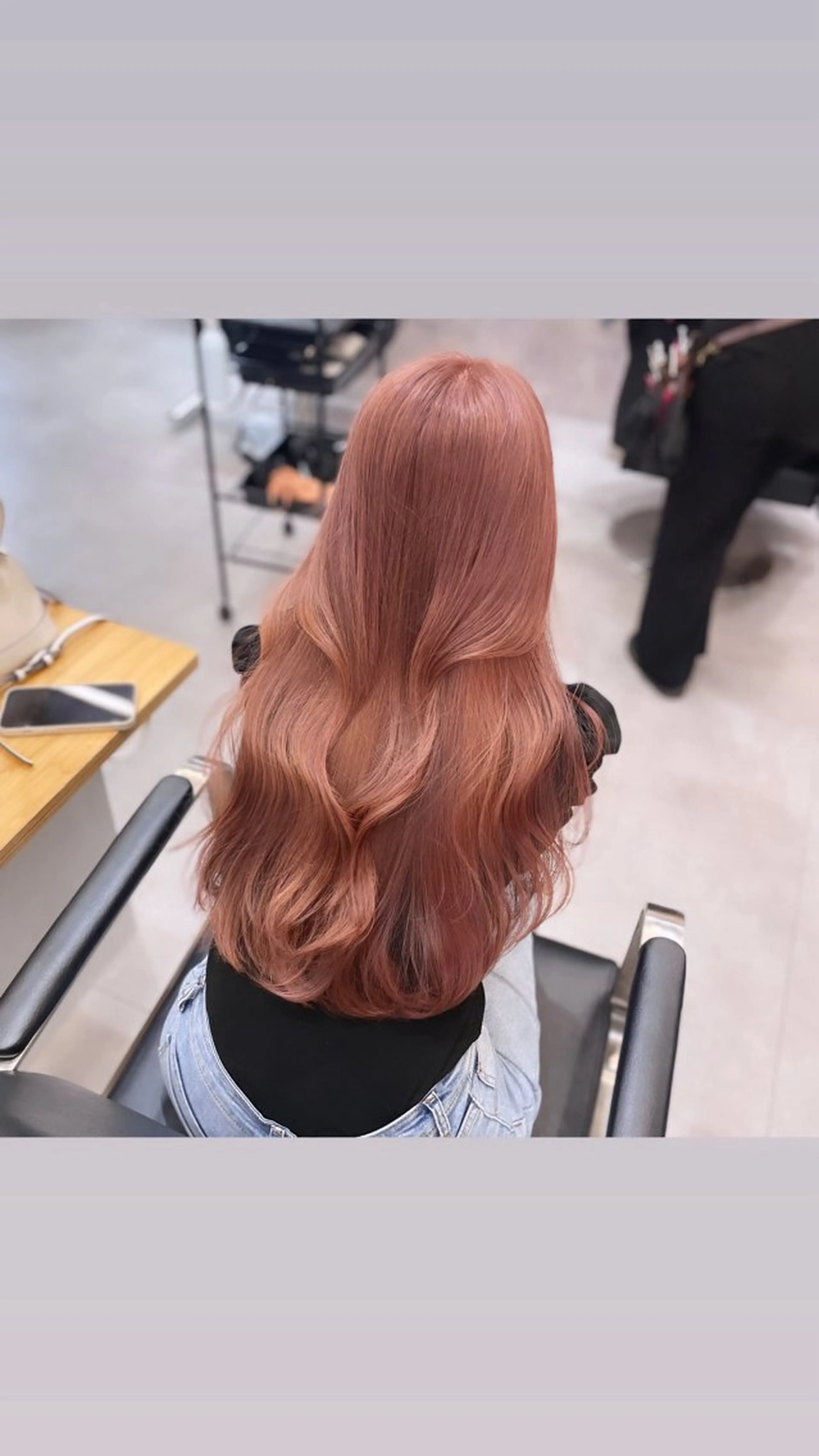 ロング カラー ベージュカラー ブリーチ ピンクカラー ピンクベージュ レイヤーカット カット ヘアカラー Rui/透明感カラー 暖色/レイヤーカットのヘアスタイル