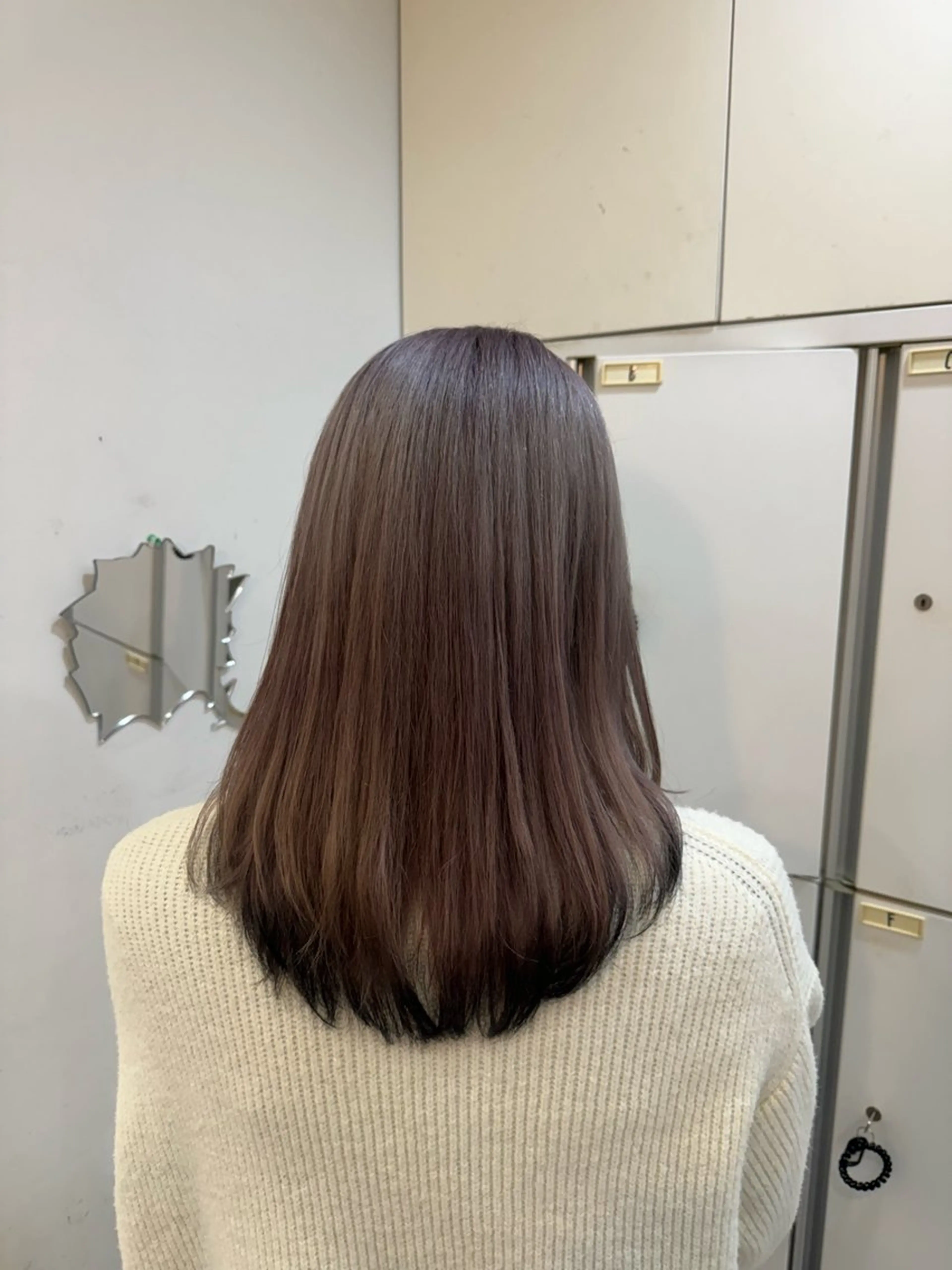 ロング カラー ブリーチ パープルカラー シルバー ヘアカラー Ouka/Wカラー/ 大人艶カラーのヘアスタイル